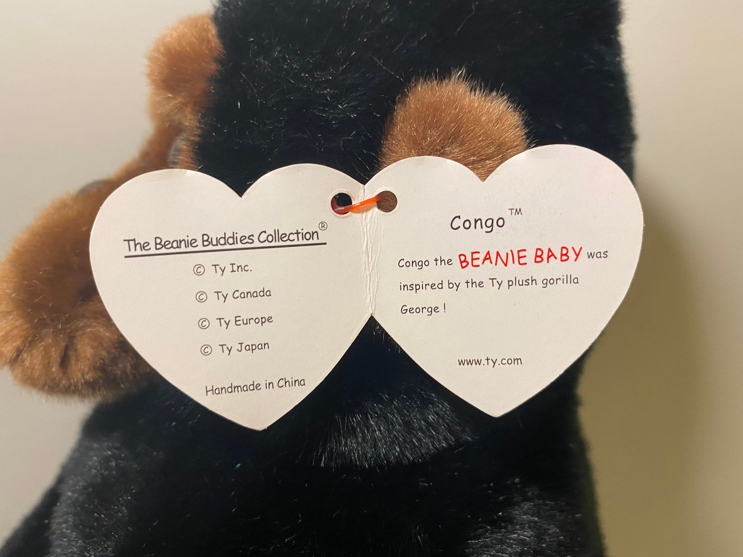 Ty Beanie Buddy “Congo” the Gorilla (10.5 inch)