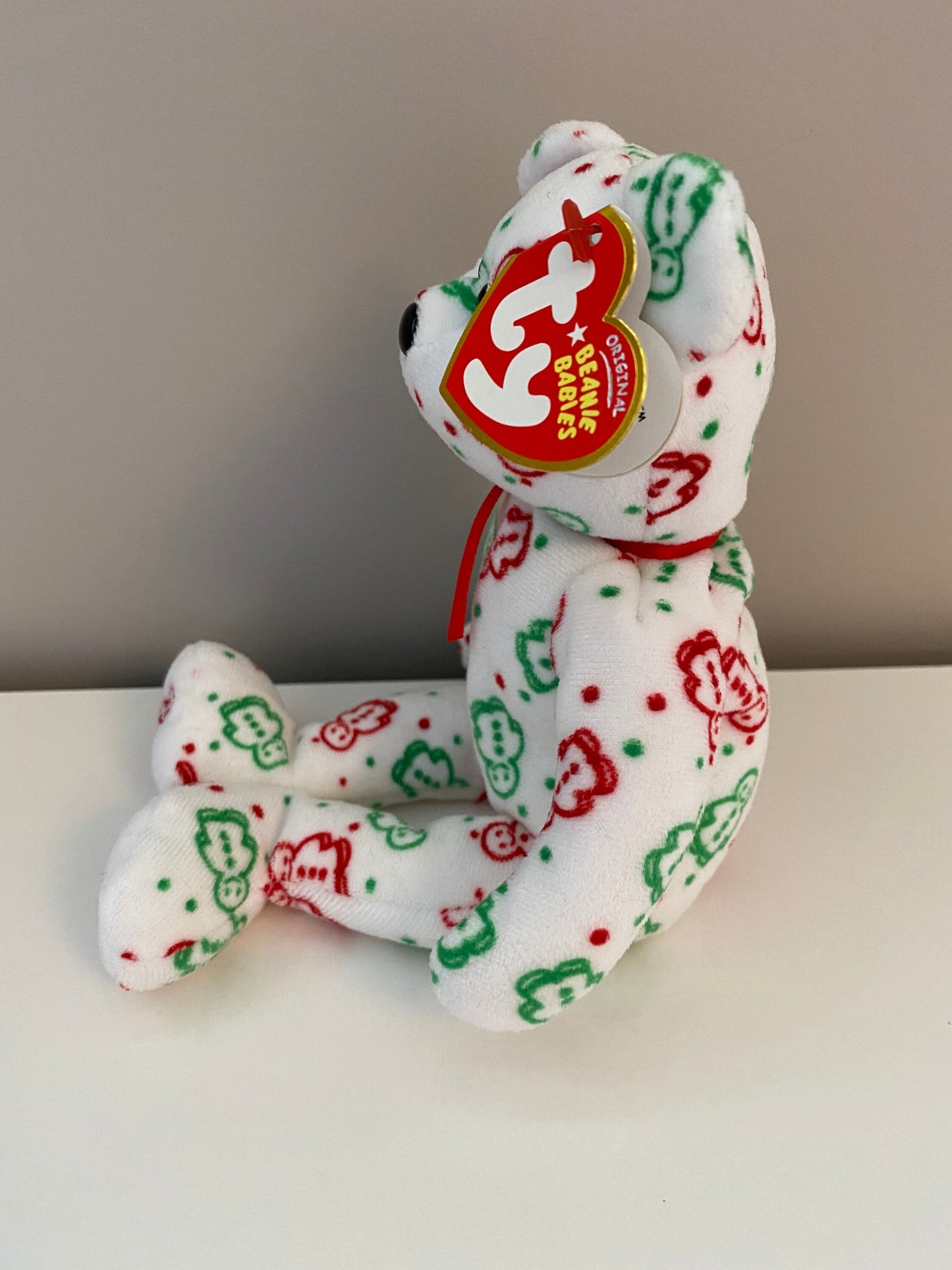 Ty Beanie Baby “Gingerspice” the Red, White, and Green Holiday Bear - Hallmark Exclusive (8.5 inch)