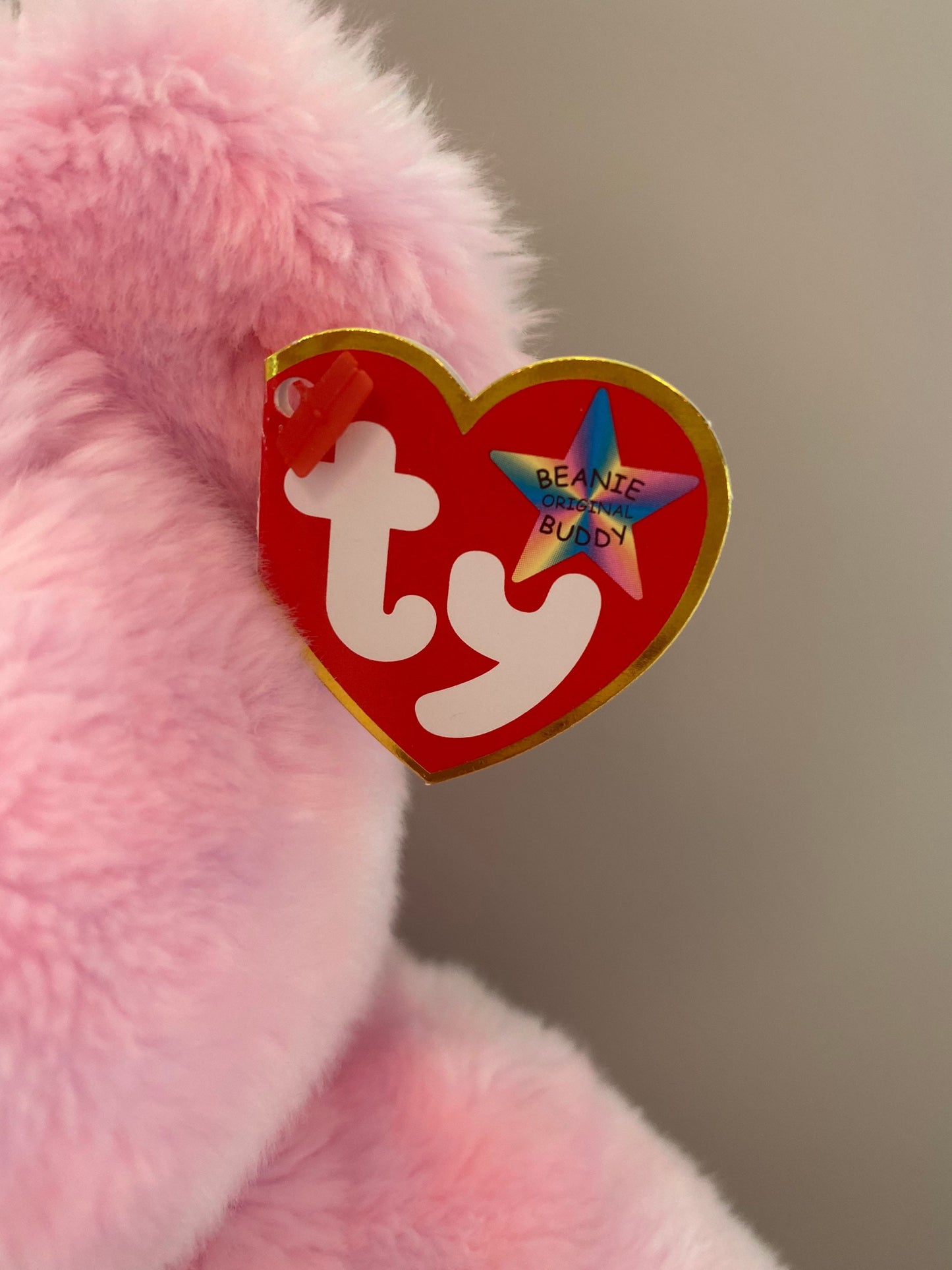 Ty Beanie Buddy “Eggs” the Pink Easter Bunny ! (13.5 inch)