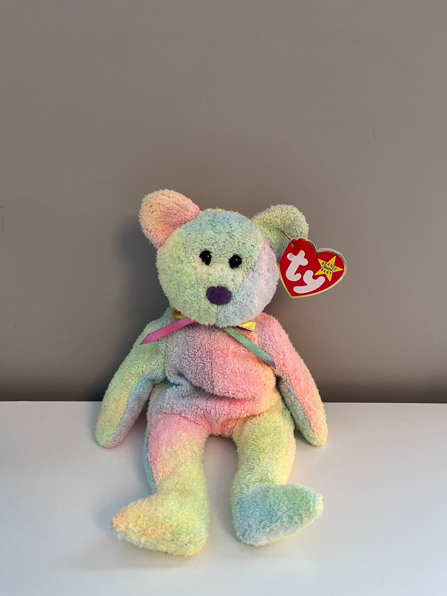 Ty Beanie Baby “Groovy” the Tie Dye Bear Plush - Colours Vary! (8.5 inch)