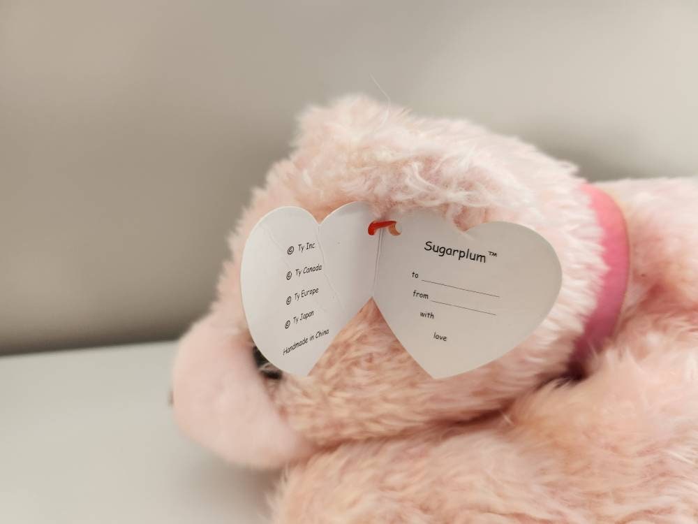 Ty Classics Collection “Sugarplum” the Adorable Pink Bear - Non Mint Tag (13 inch)