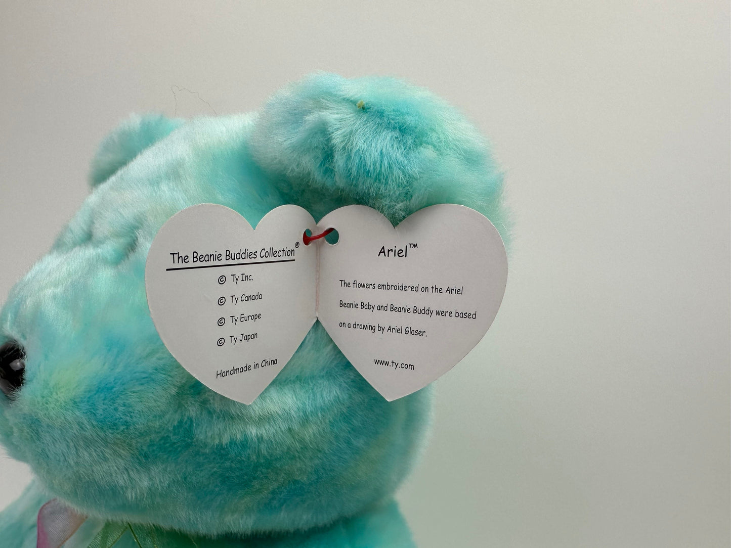 Ty Beanie Buddy “Ariel” the Teal Bear (13.5 inch)