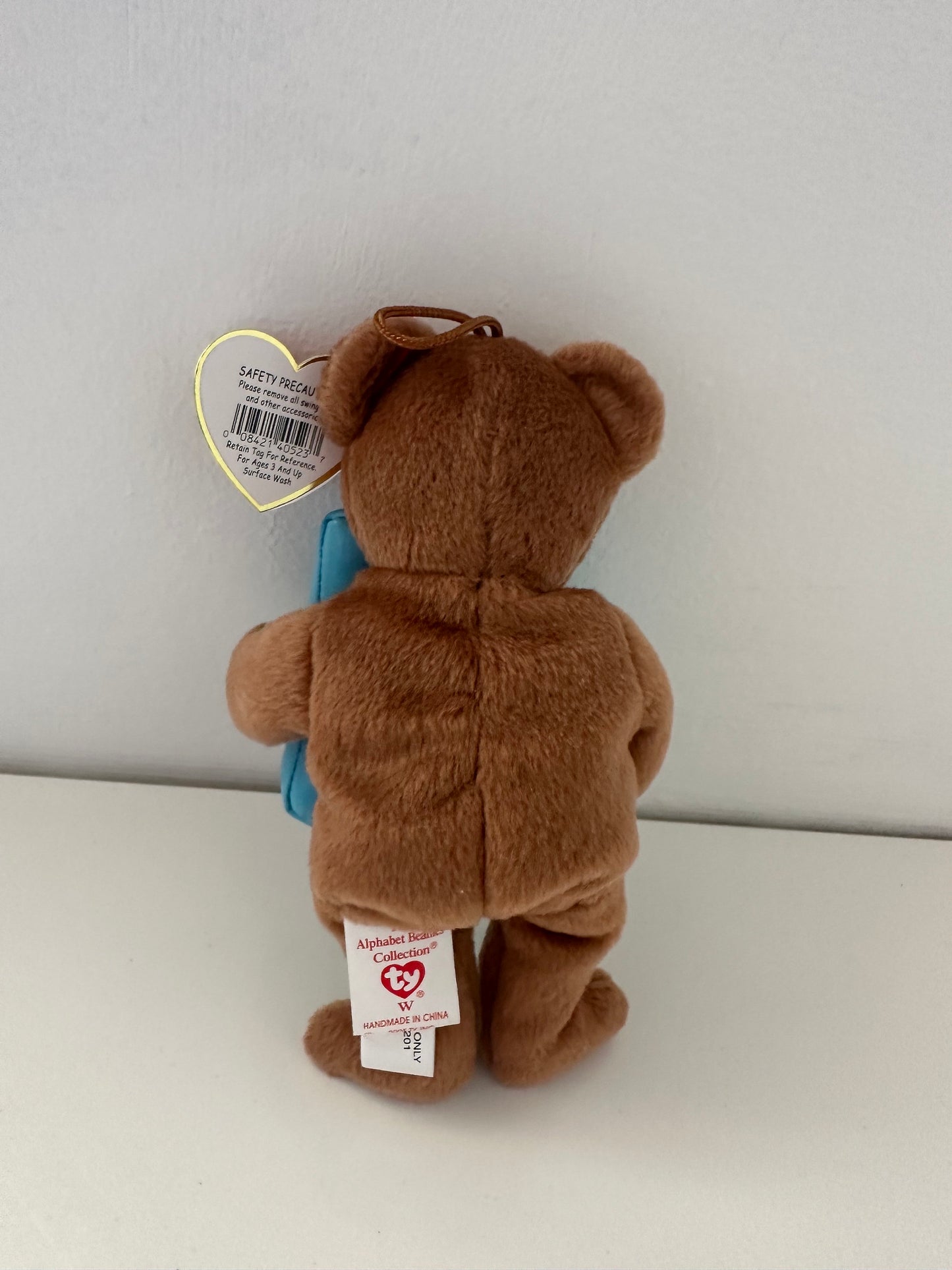 Ty Alphabet Beanie “W” the Bear Holding Letter W (4.5 inch)