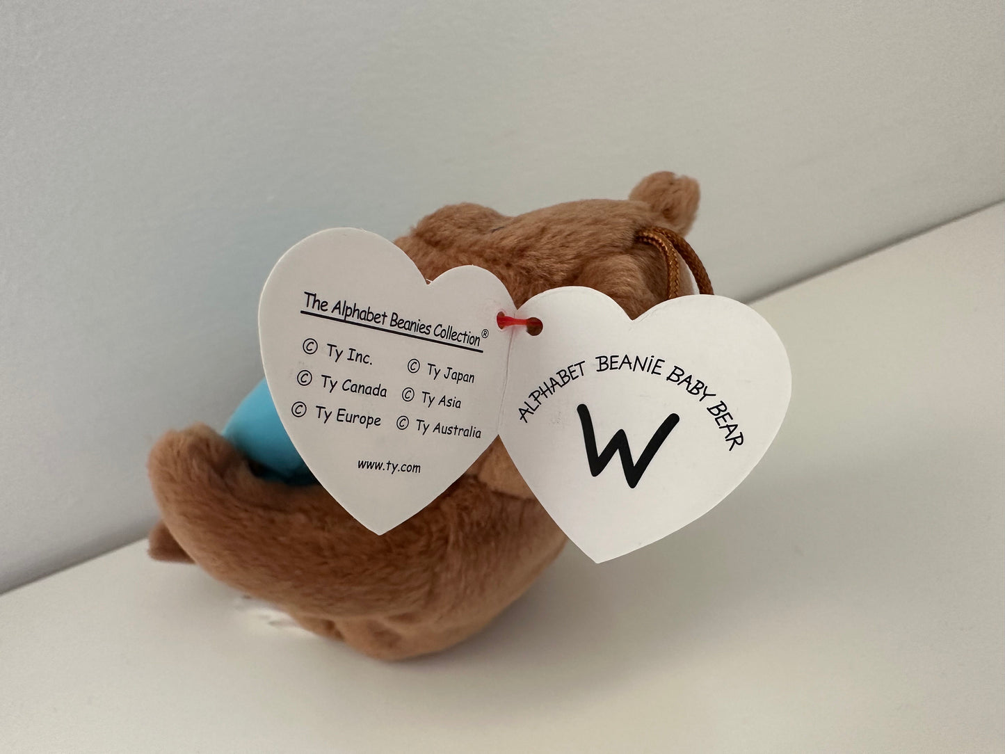 Ty Alphabet Beanie “W” the Bear Holding Letter W (4.5 inch)