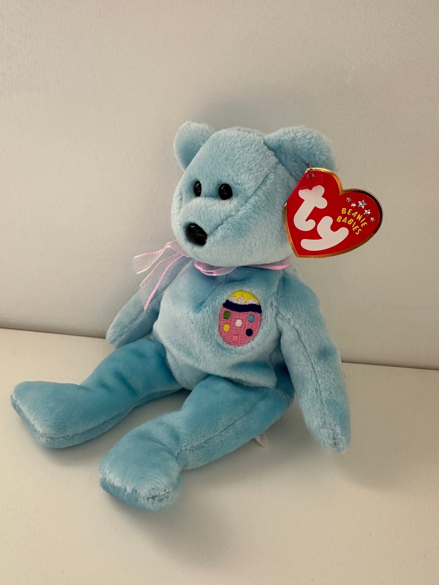 Ty Beanie Baby “Eggs II” the Blue Easter Bear (8.5 inch)