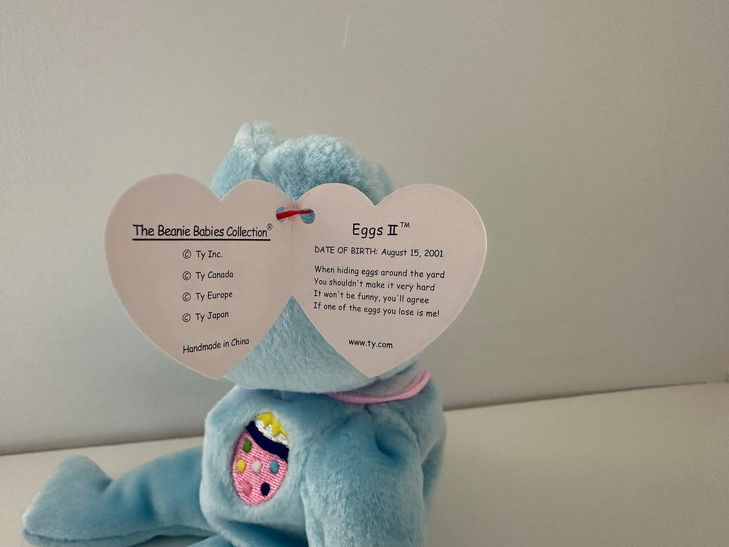 Ty Beanie Baby “Eggs II” the Blue Easter Bear (8.5 inch)