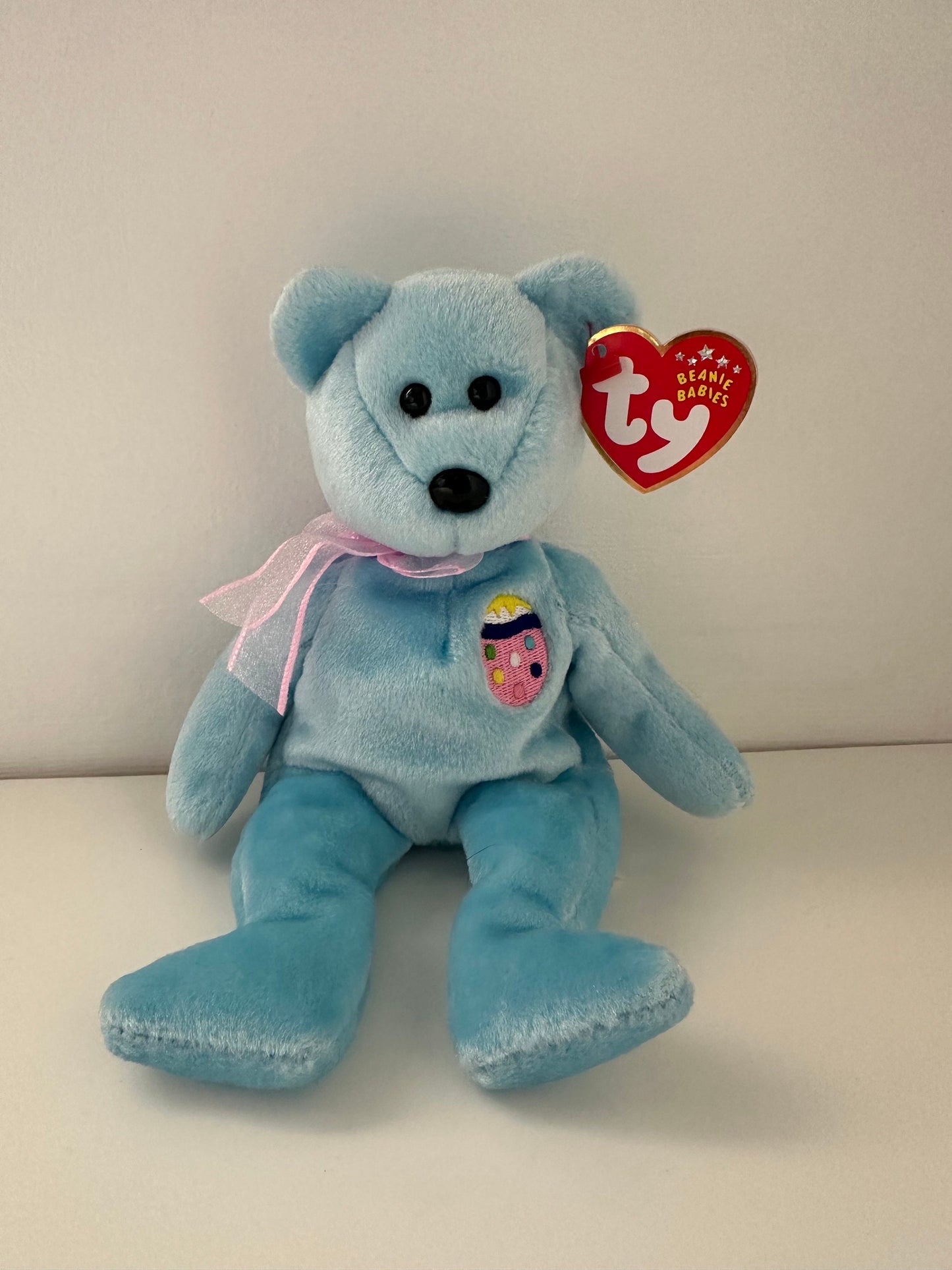 Ty Beanie Baby “Eggs II” the Blue Easter Bear (8.5 inch)