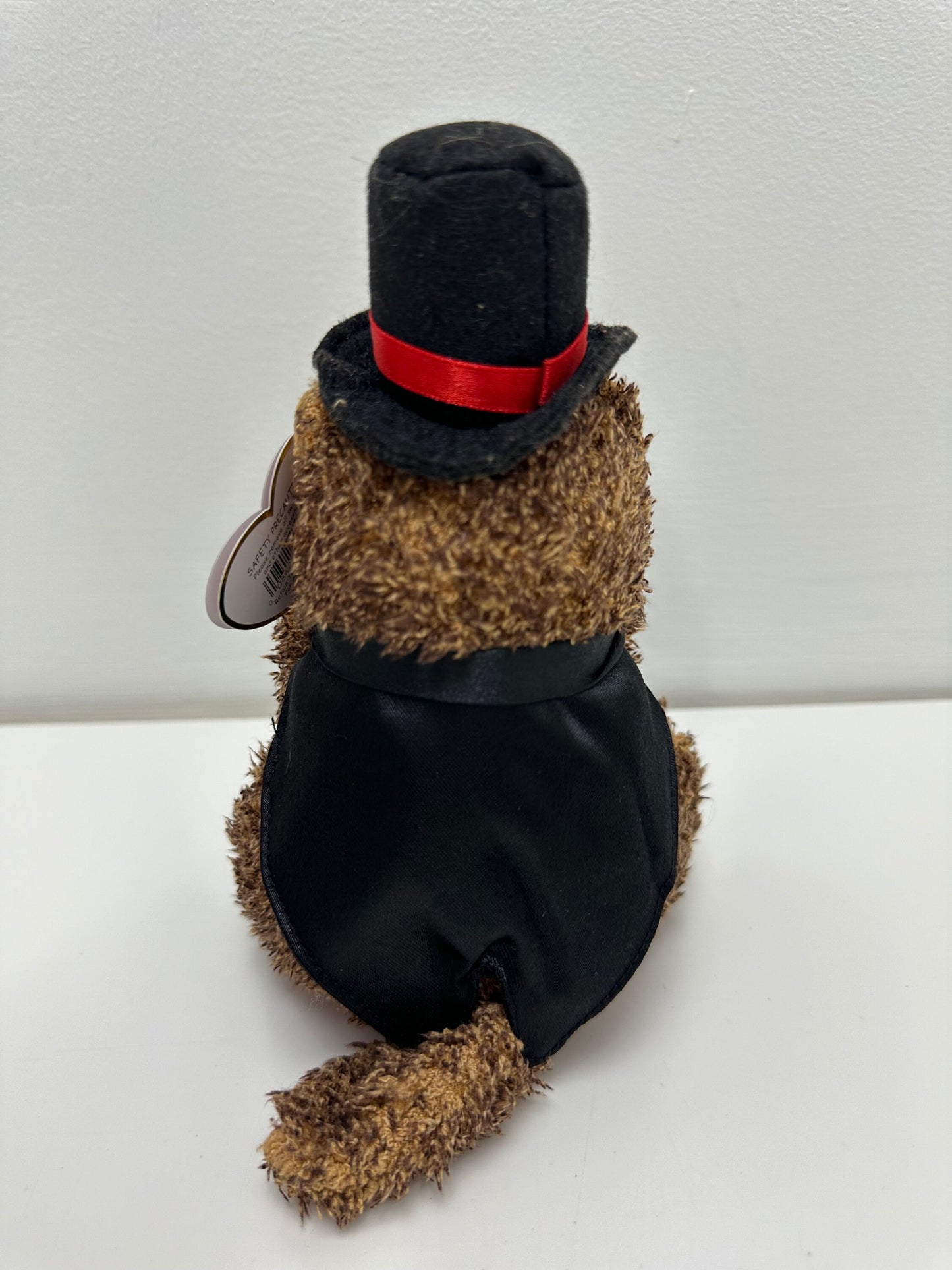 Ty Beanie Baby “Punxsutawney Phil” the Groundhog Day with Red Bow Tie (6.5 inch)
