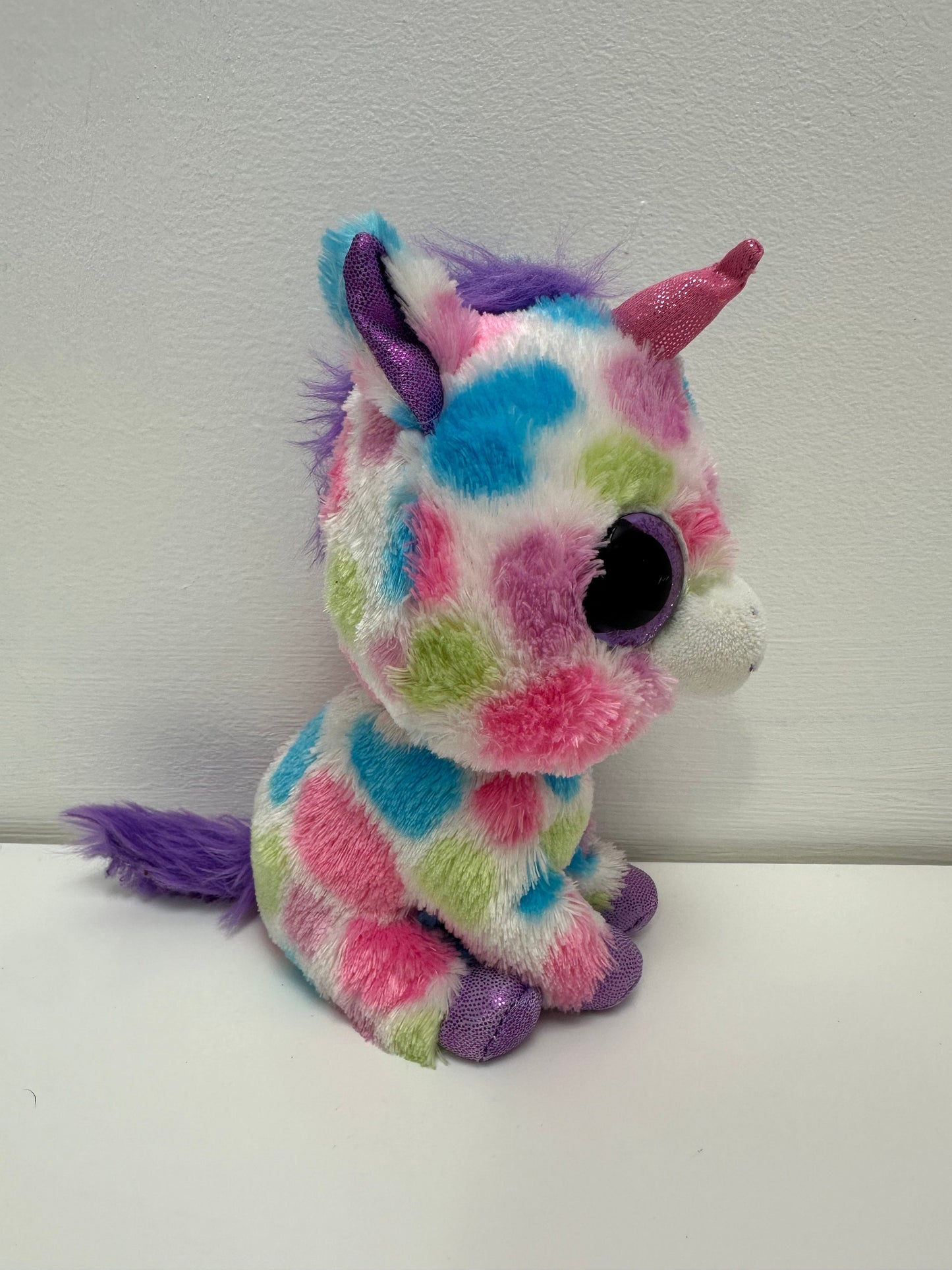 TY Beanie Boo “Wishful” the dotted Unicorn Plush - No Hang Tag (6 inch)