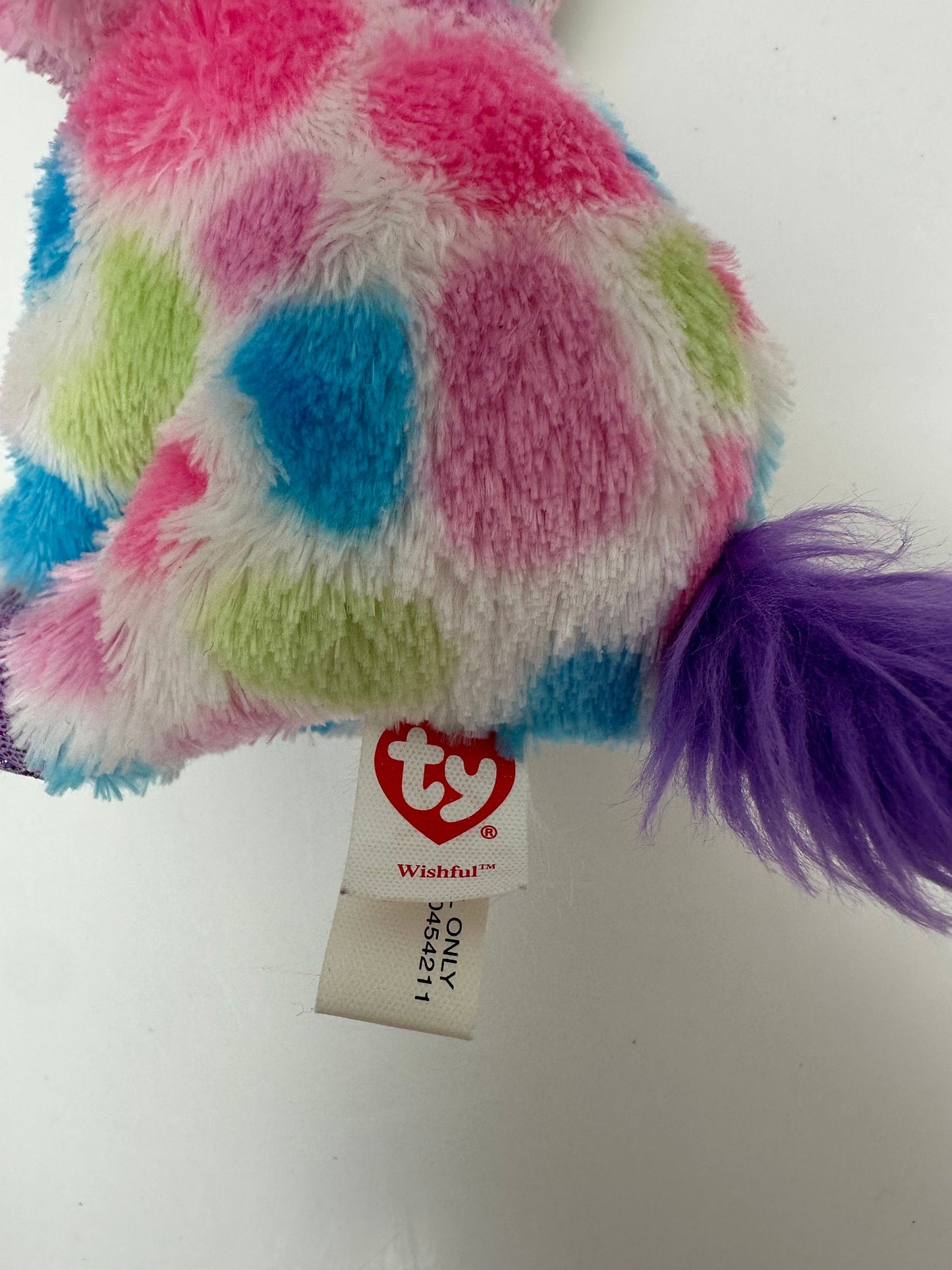 TY Beanie Boo “Wishful” the dotted Unicorn Plush - No Hang Tag (6 inch)
