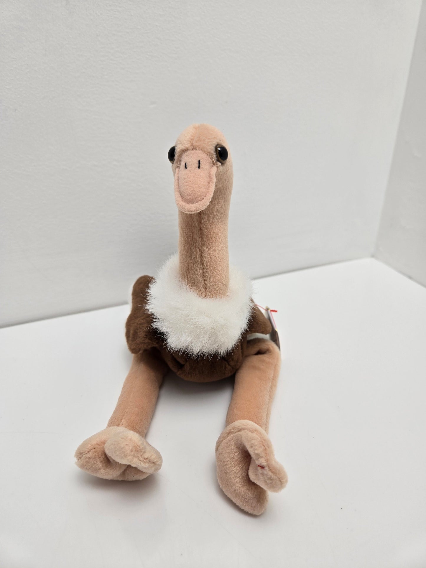 Ty Beanie Baby “Stretch” the Ostrich Handmade in Indonesia with Canadian Tush Tag! (9 inch)