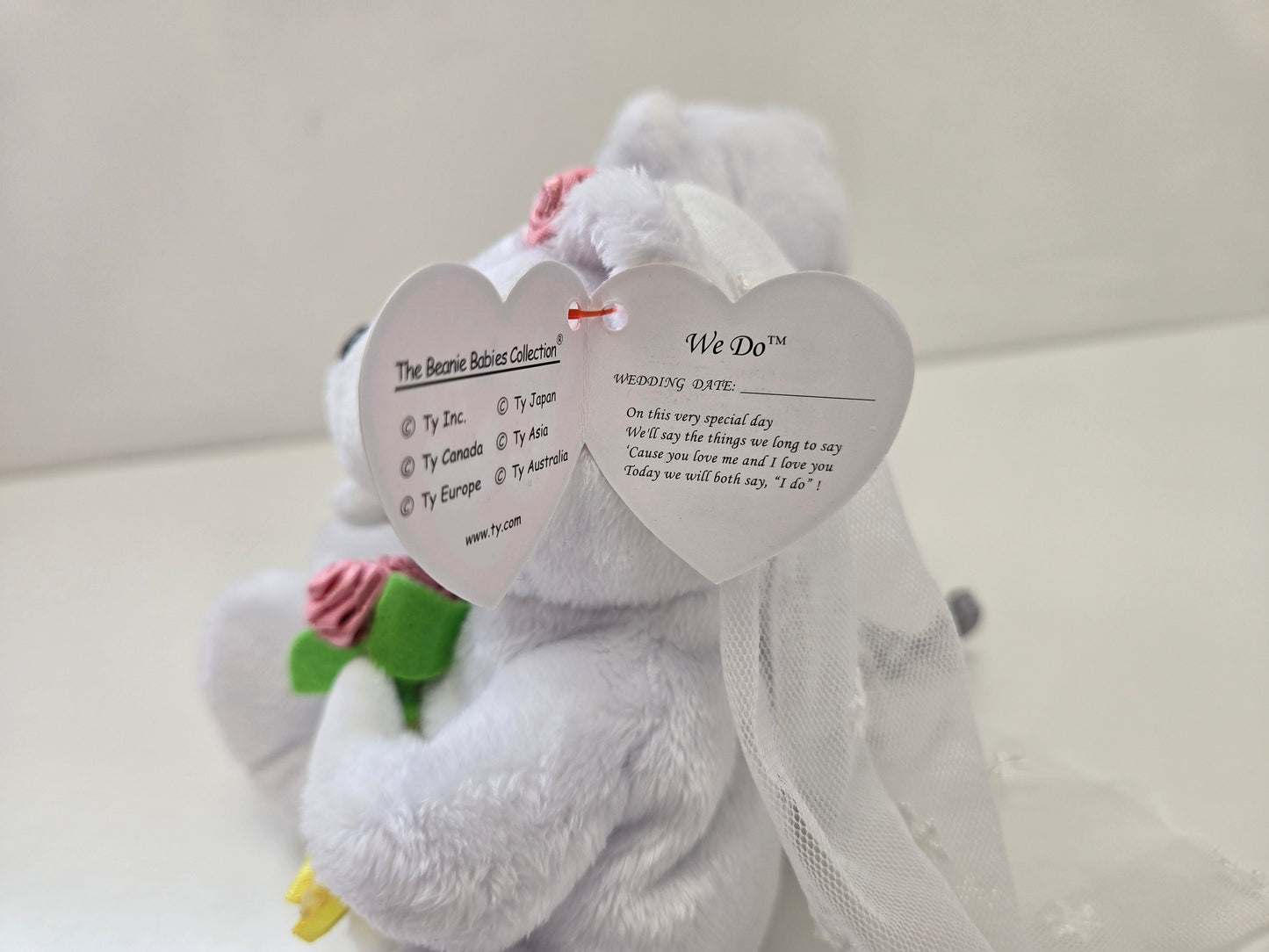 Ty Beanie Baby “We do” the Bride and Groom Wedding Bear Set (9 inch)