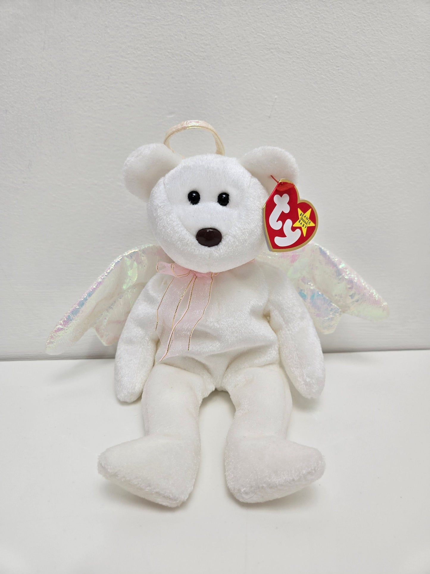Ty Beanie Baby “Halo” the Angel Bear with Iridescent Wings (8.5 inch)