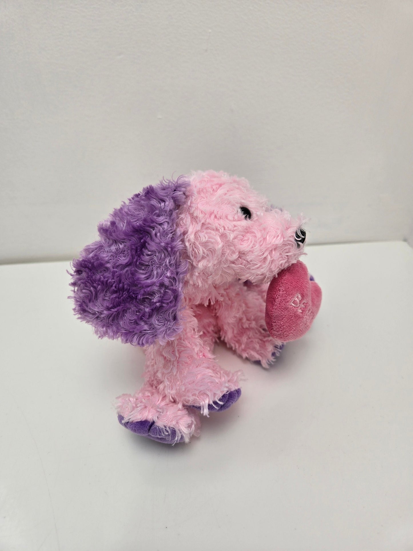 Ty Beanie Baby “Sweetiekins” the Purple and Pink Dog Holding a Heart that says Be Mine - Hallmark Gold Crown Exclusive (5 inch)