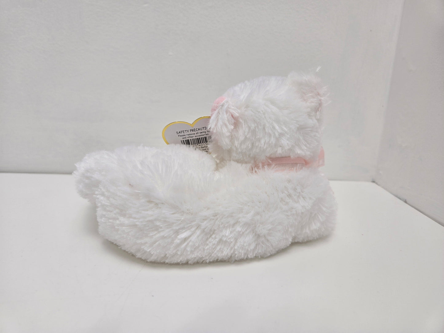 Ty Beanie Baby “Bianca” the Adorable White Cat with Pink Bow *Rare*! (8 inch)