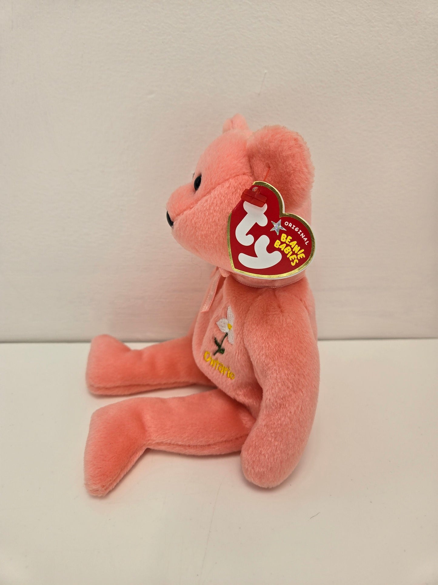 Ty Beanie Baby “Ontario White Trillium” the Bear - Canada Show Exclusive (8.5 inch)