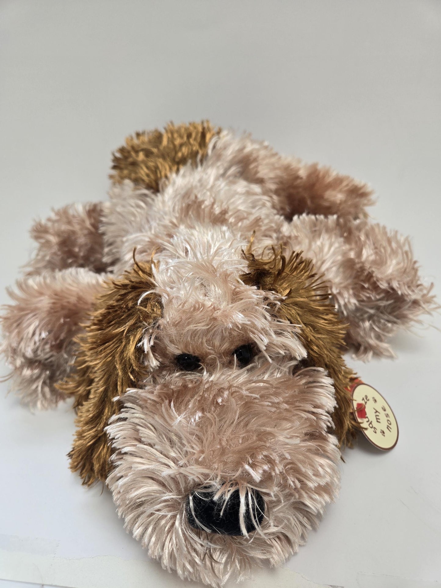 TY Classics Collection “Fiddle” the Adorable Dog - Nose Squeaker Works! (12 inch)
