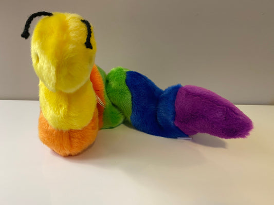 Beanie Buddy “Inch” the Rainbow Worm (14 inch)