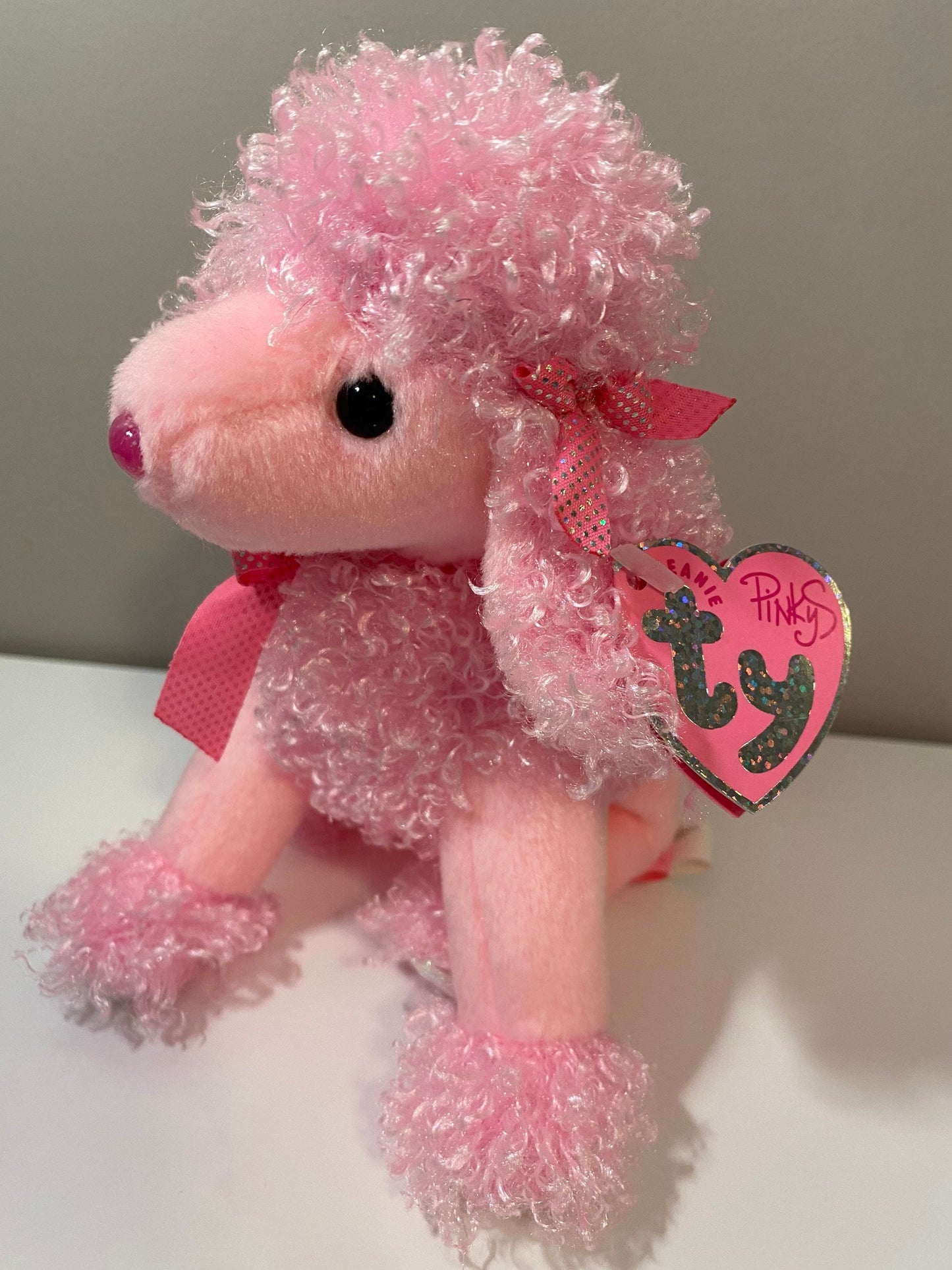 Ty Beanie Baby “Pinky Poo” the Pink Poodle (7 inch)