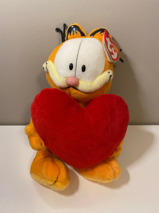 Ty Beanie Baby “Garfield” the Cat Holding a Big Red Heart! (9.5 inch)