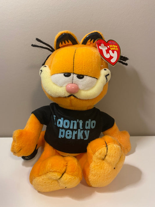 Ty Beanie Baby Garfield the Cat - I don’t do perky! (9 inch)