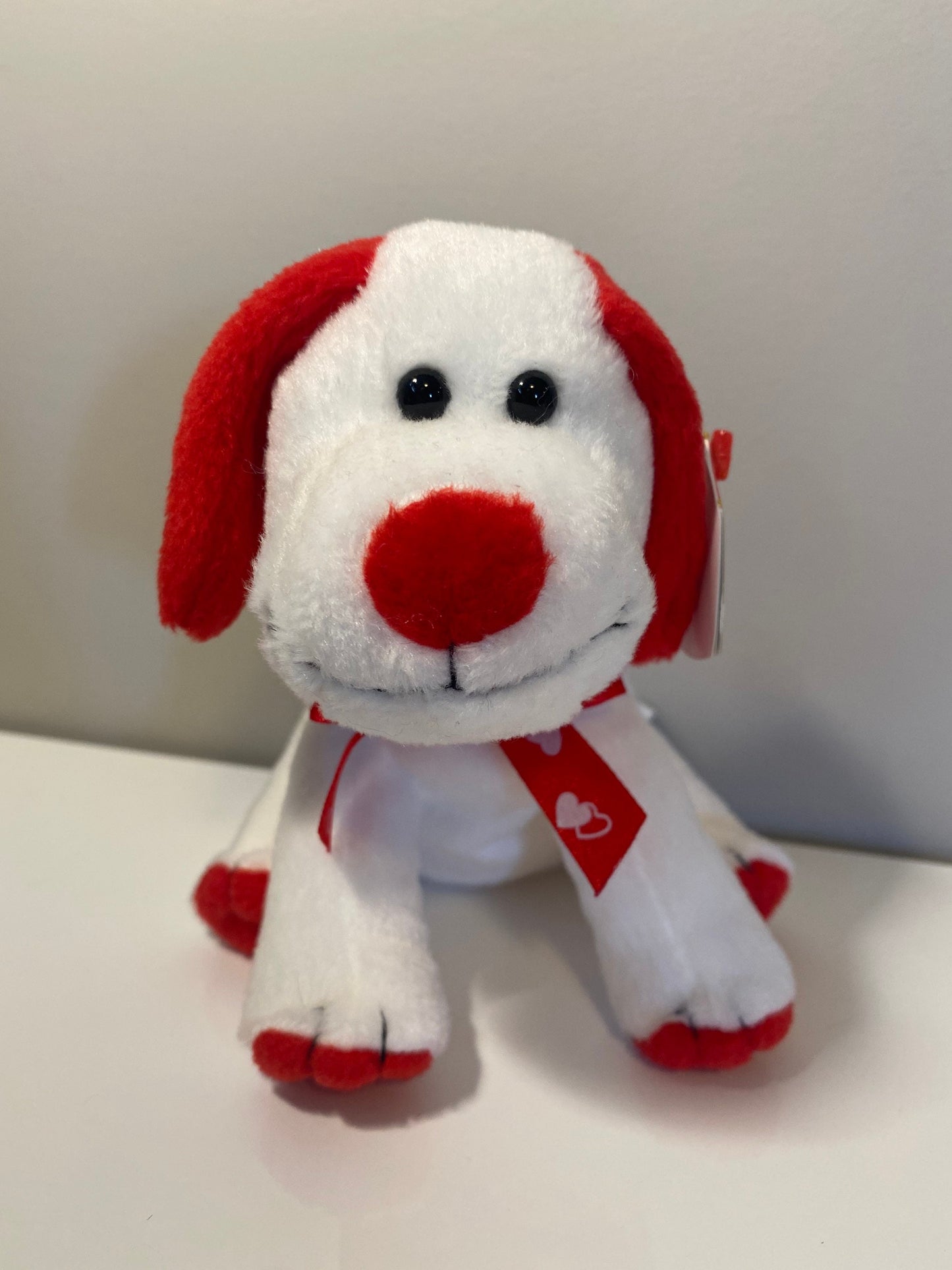 Ty Beanie Baby “Heartbeat” the Red and White Love Dog! (6 inch)