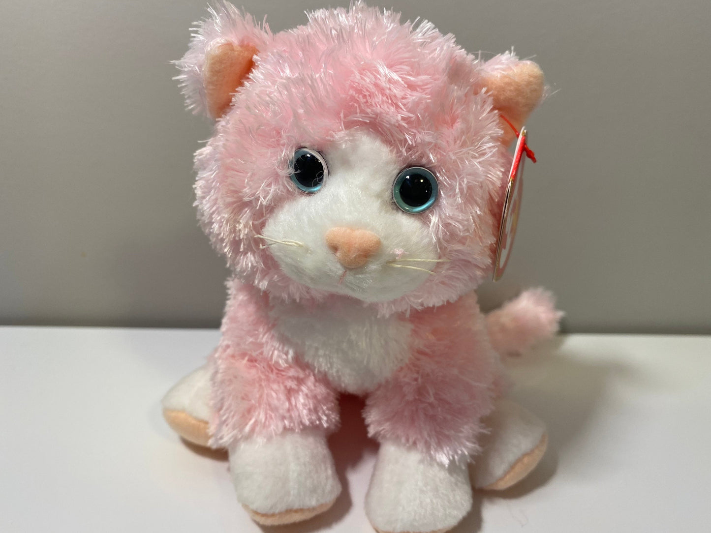 Ty Beanie Baby “Curtsy” the Pink and White Cat  *Rare* (5.5 inch)