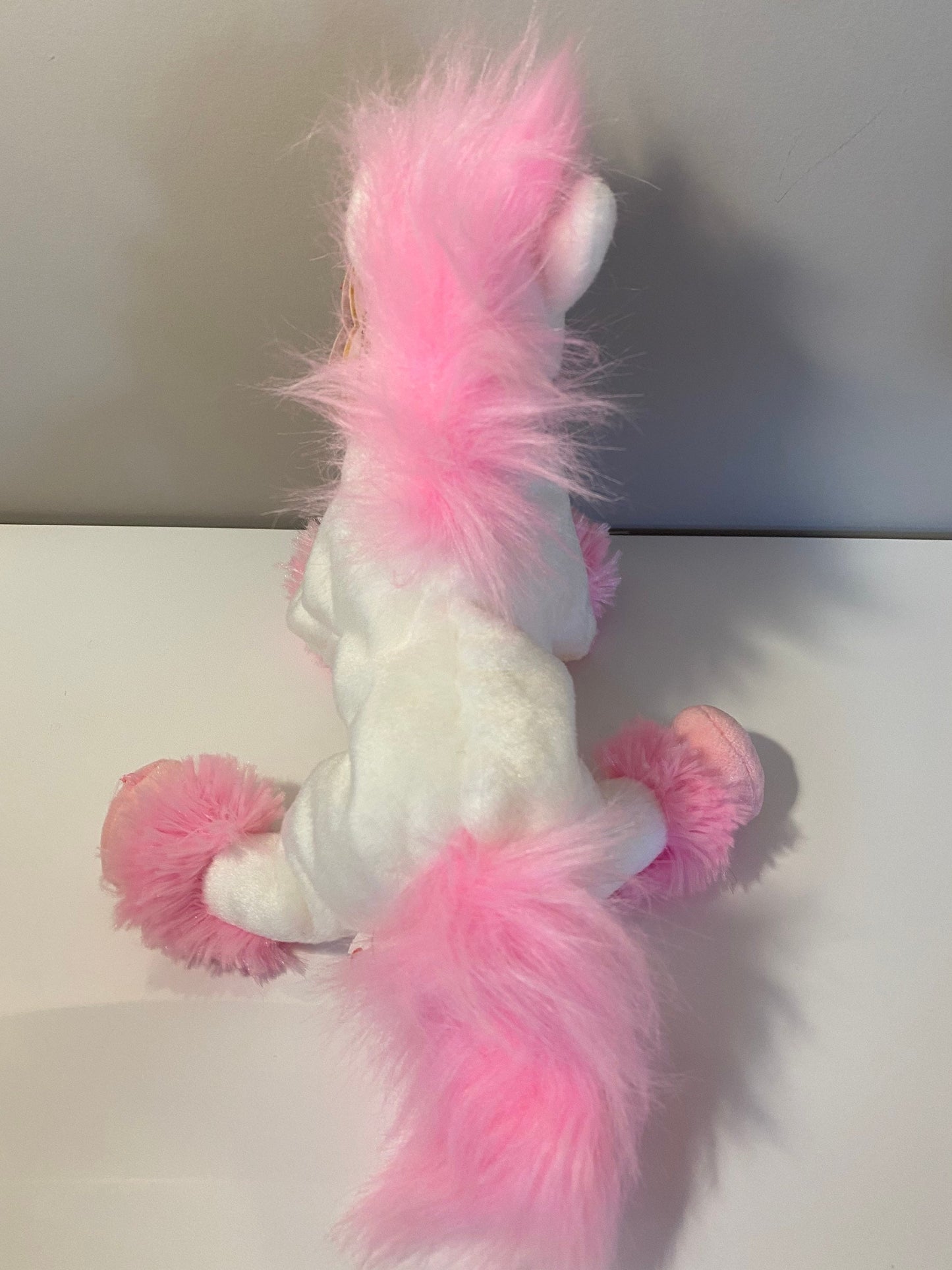 Ty Beanie Baby “Avalon” the white and pink horse! (8 inch)