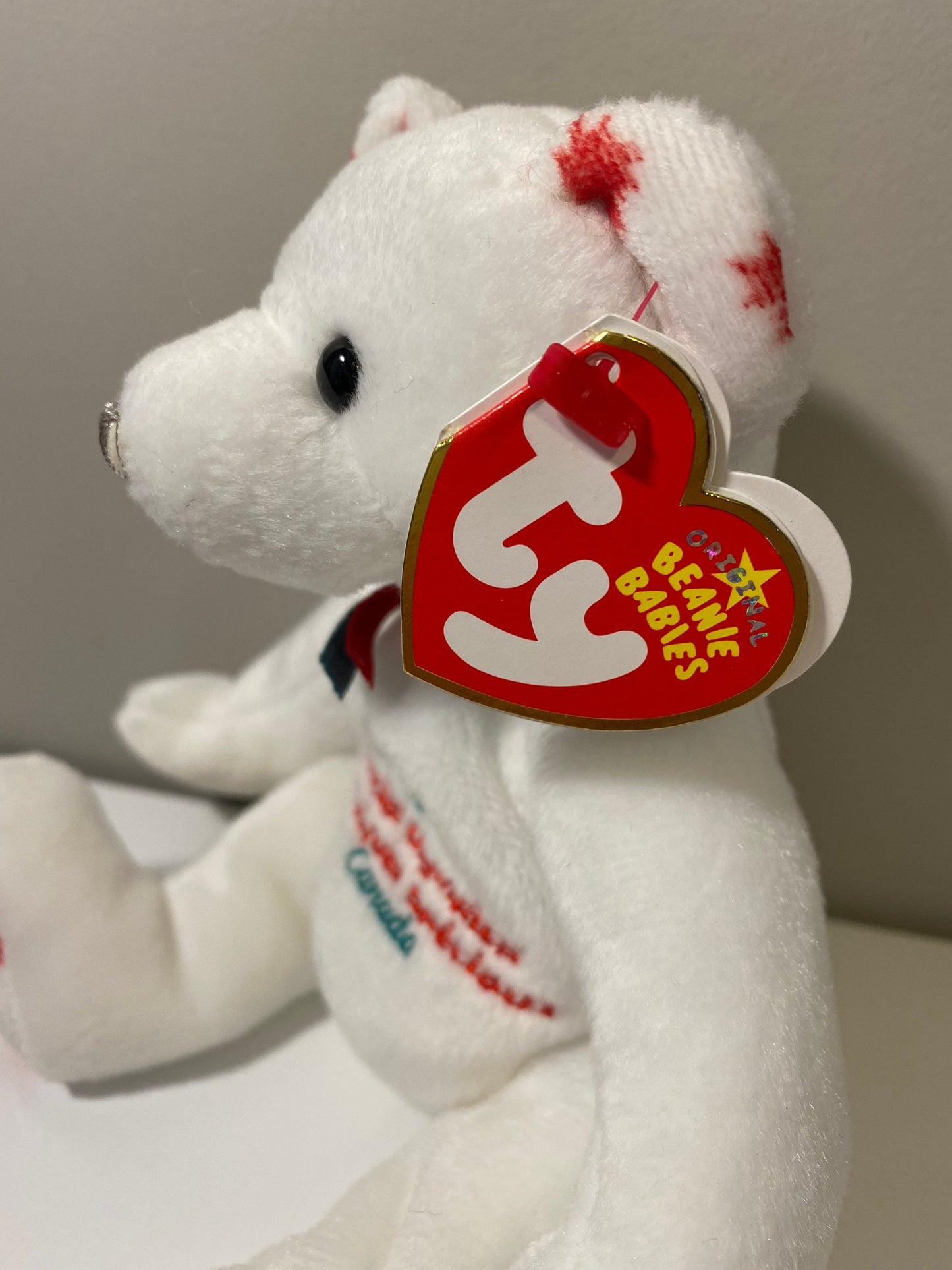 Ty Beanie Baby “Courageously” the Silver Canada Special Olympics Bear *Rare* Only 333 made worldwide!