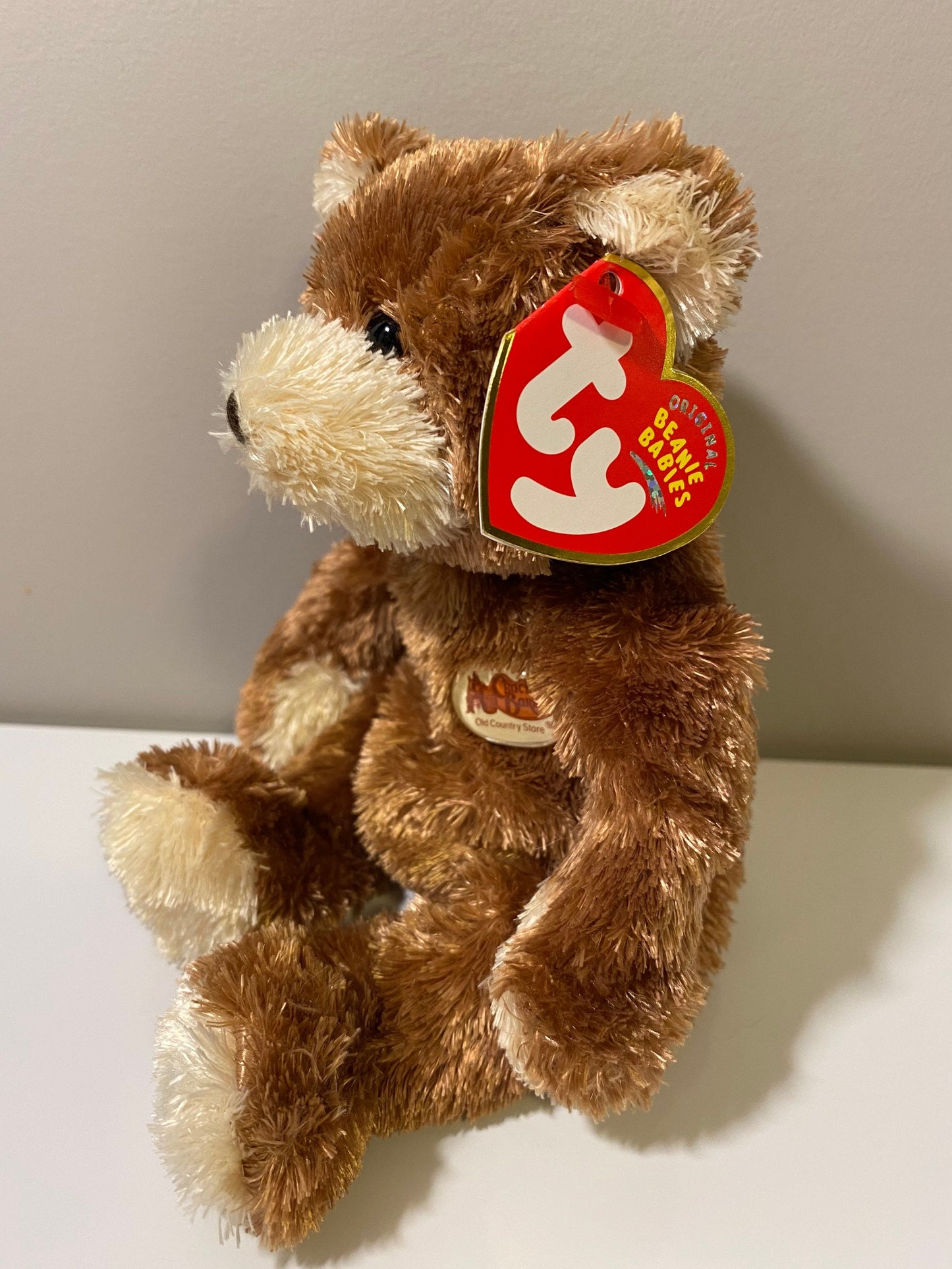 Ty Beanie Baby “Oldtimer” the Bear! Cracker Barrel Exclusive (5.5 inch)