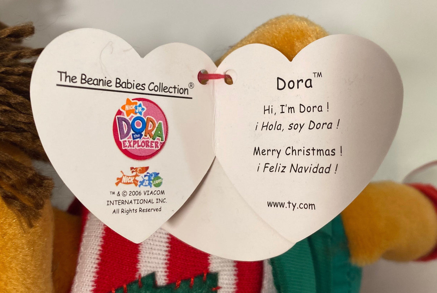 Ty Beanie Baby “Dora” from Dora the Explorer - Christmas Edition!! (7.5 inch)