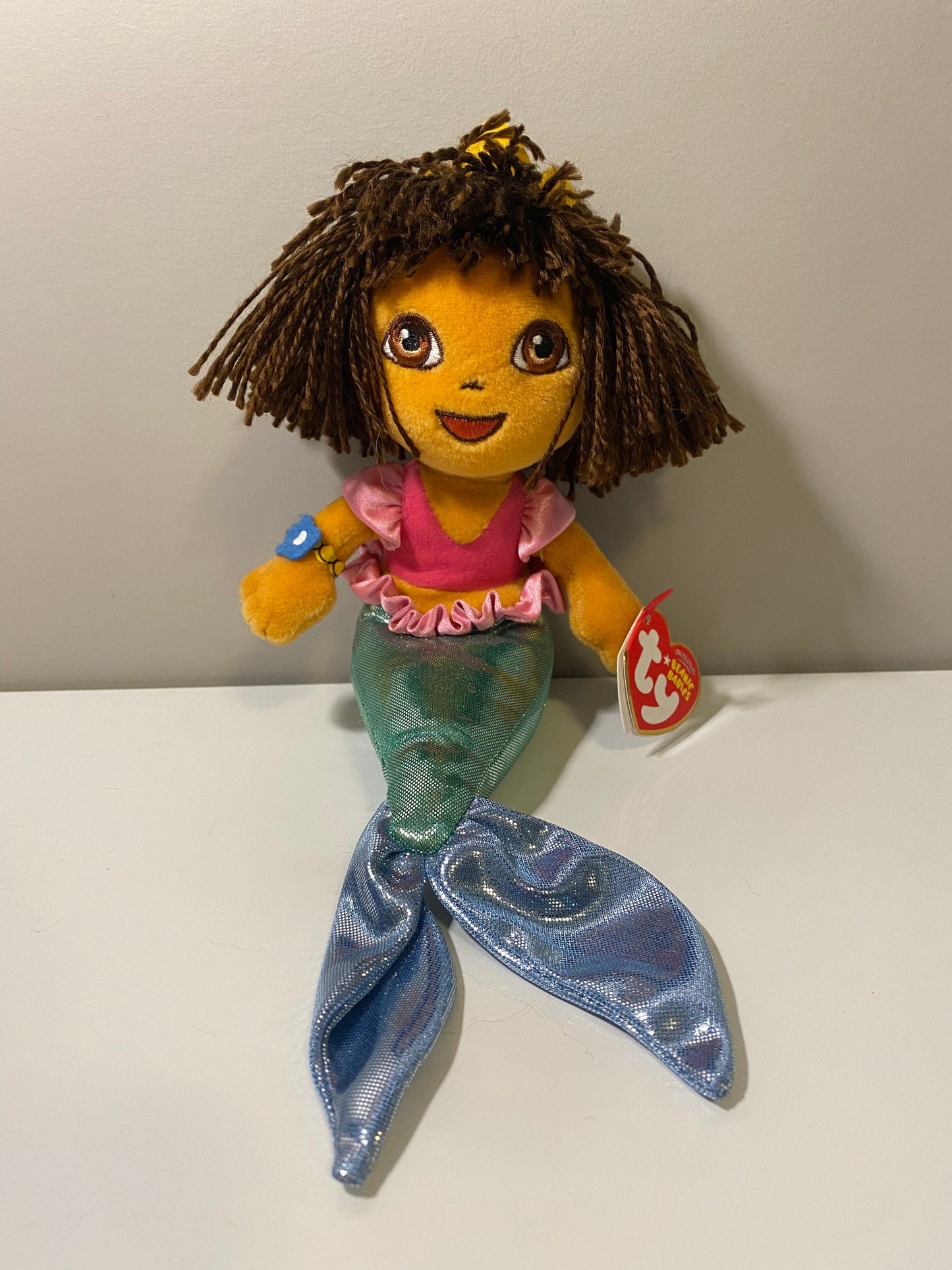 Ty Beanie Baby “Dora” the Dora the Explorer Doll  - Mermaid Edition (8 inch)