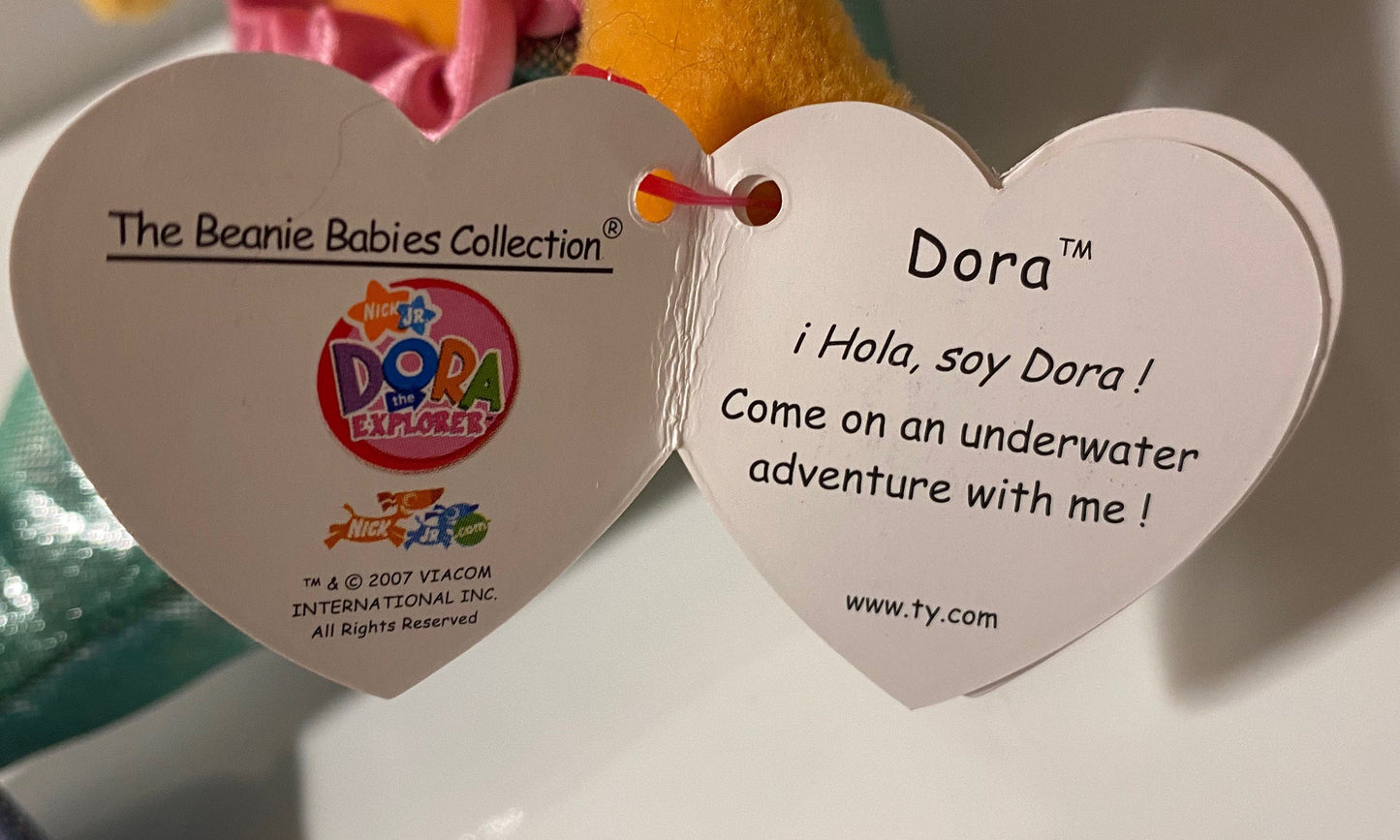 Ty Beanie Baby “Dora” the Dora the Explorer Doll  - Mermaid Edition (8 inch)