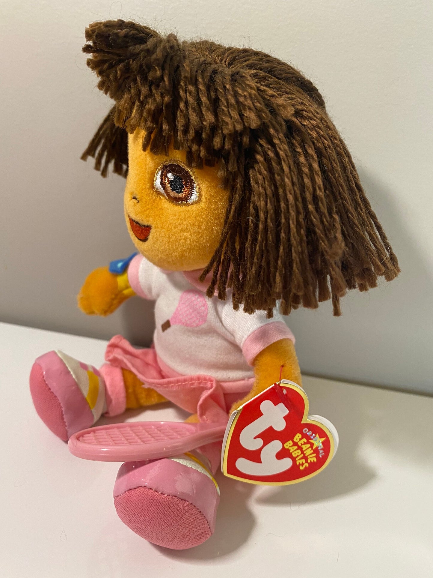 Ty Beanie Baby “Dora Del Tenis” the Dora the Explorer Doll  - Tennis Edition! (7.5 inch)