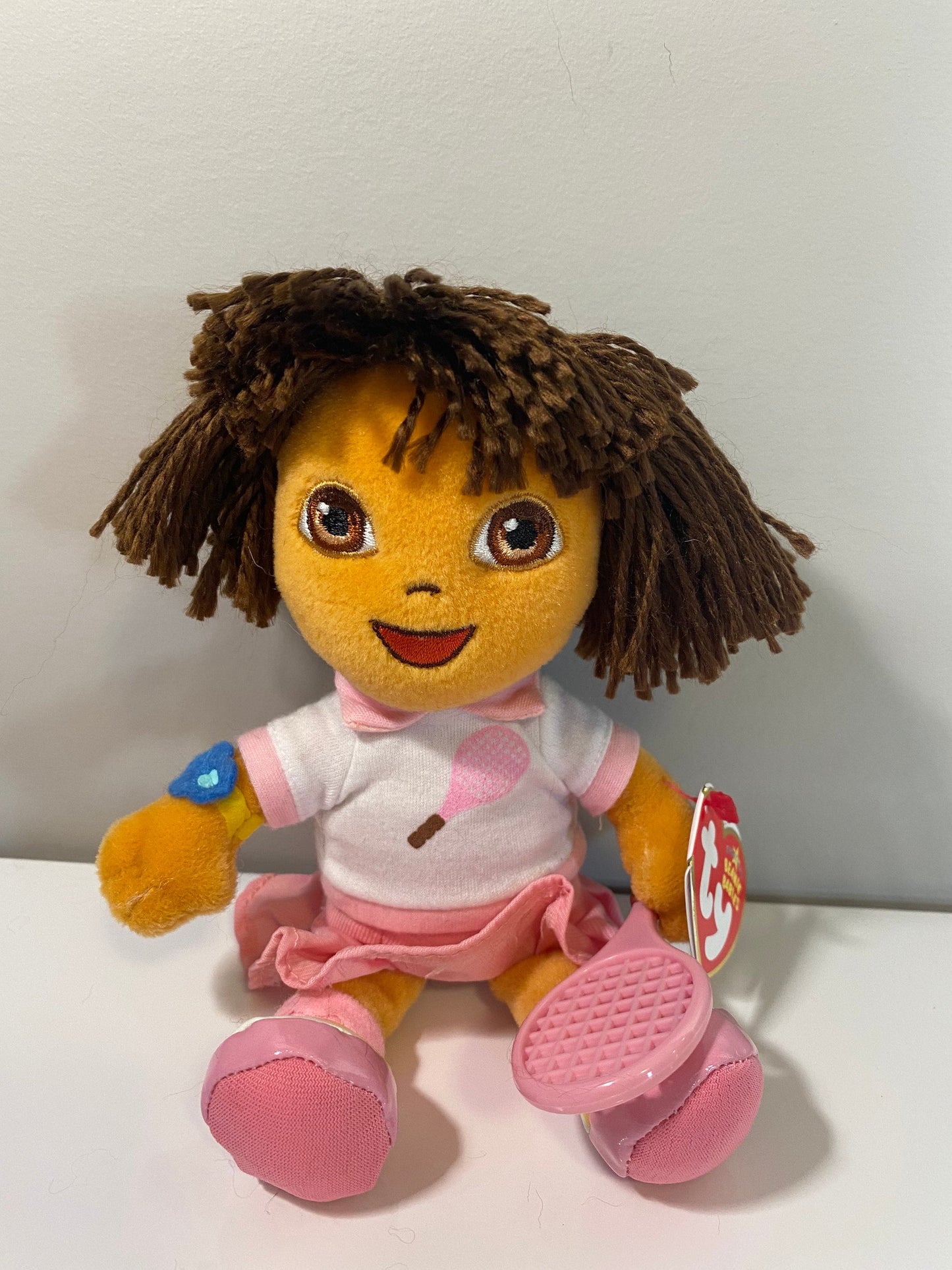 Ty Beanie Baby “Dora Del Tenis” the Dora the Explorer Doll  - Tennis Edition! (7.5 inch)