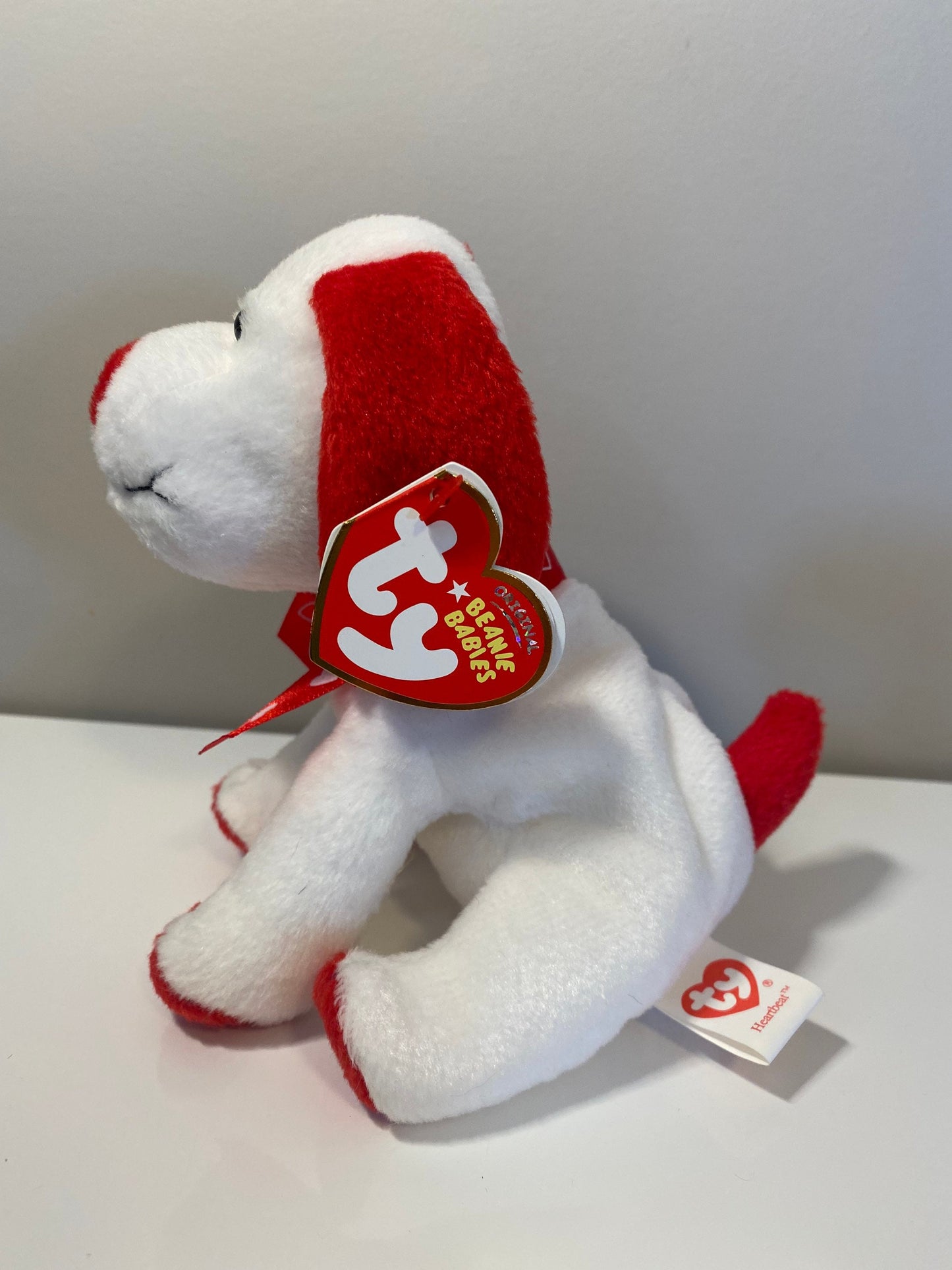 Ty Beanie Baby “Heartbeat” the Red and White Love Dog! (6 inch)