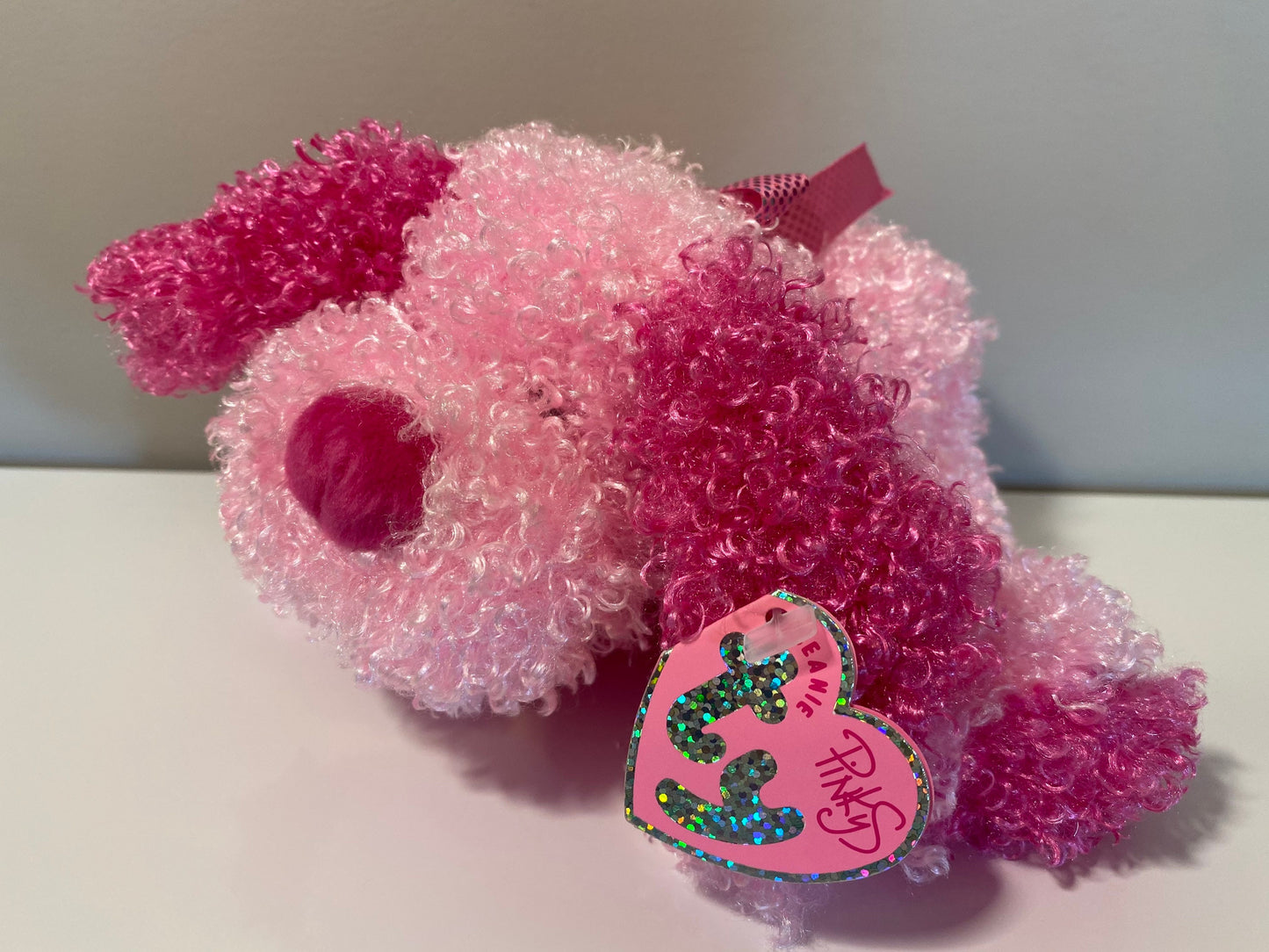 Ty Beanie Baby “Sparkles” the Adorable Pink dog - from the Pinky’s Collection! (6.5 inch)