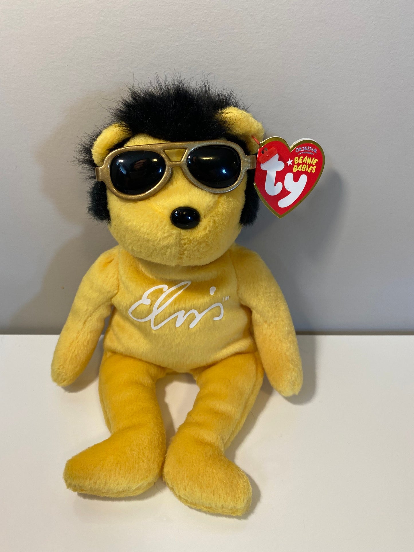 Ty Beanie Baby “Solid Gold Beanie” the Elvis Bear - Walgreen’s Exclusive (9 inch)