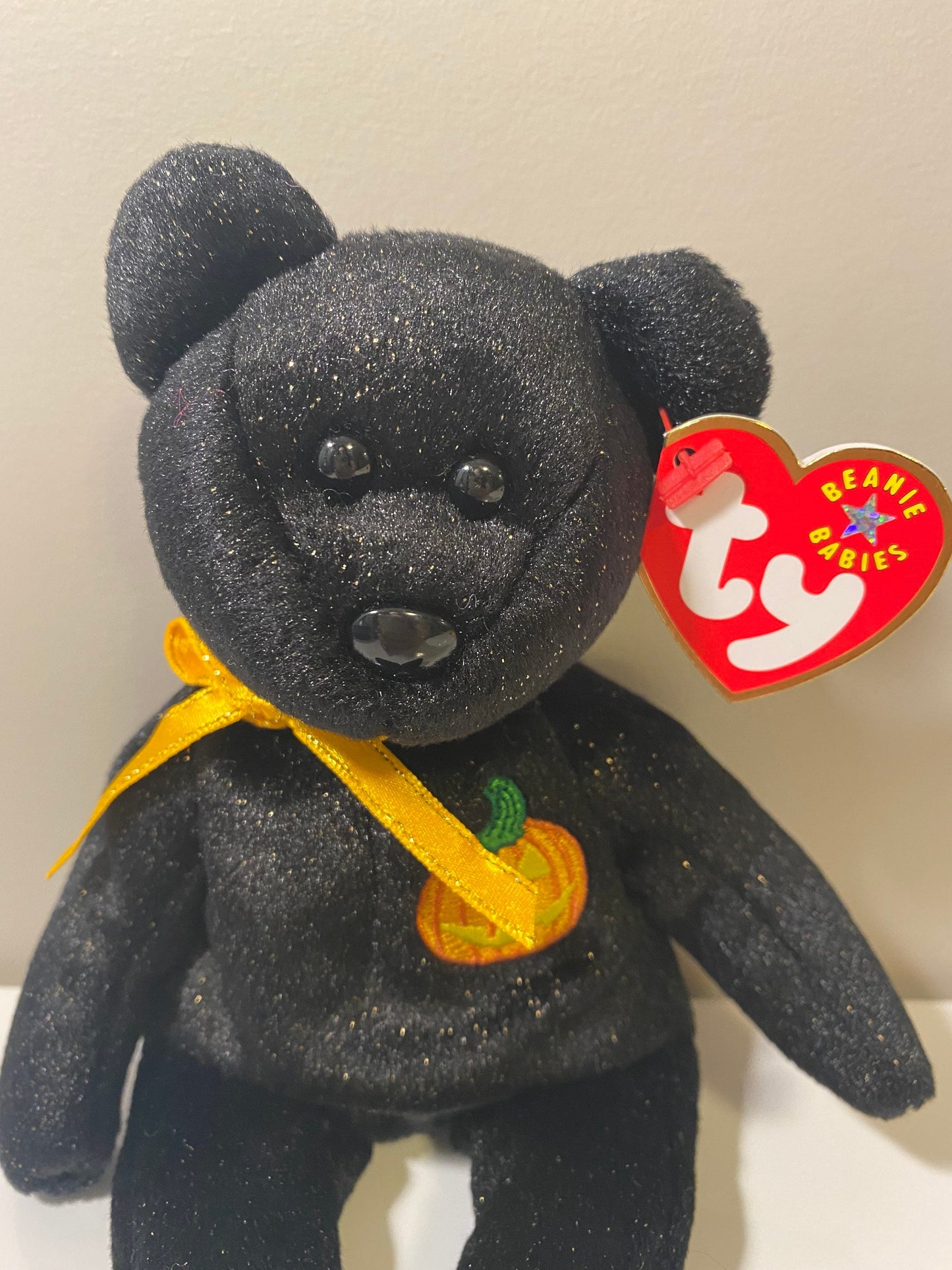 Ty Beanie Baby “Haunt” the Bear with Pumpkin on Chest (8.5 inch)