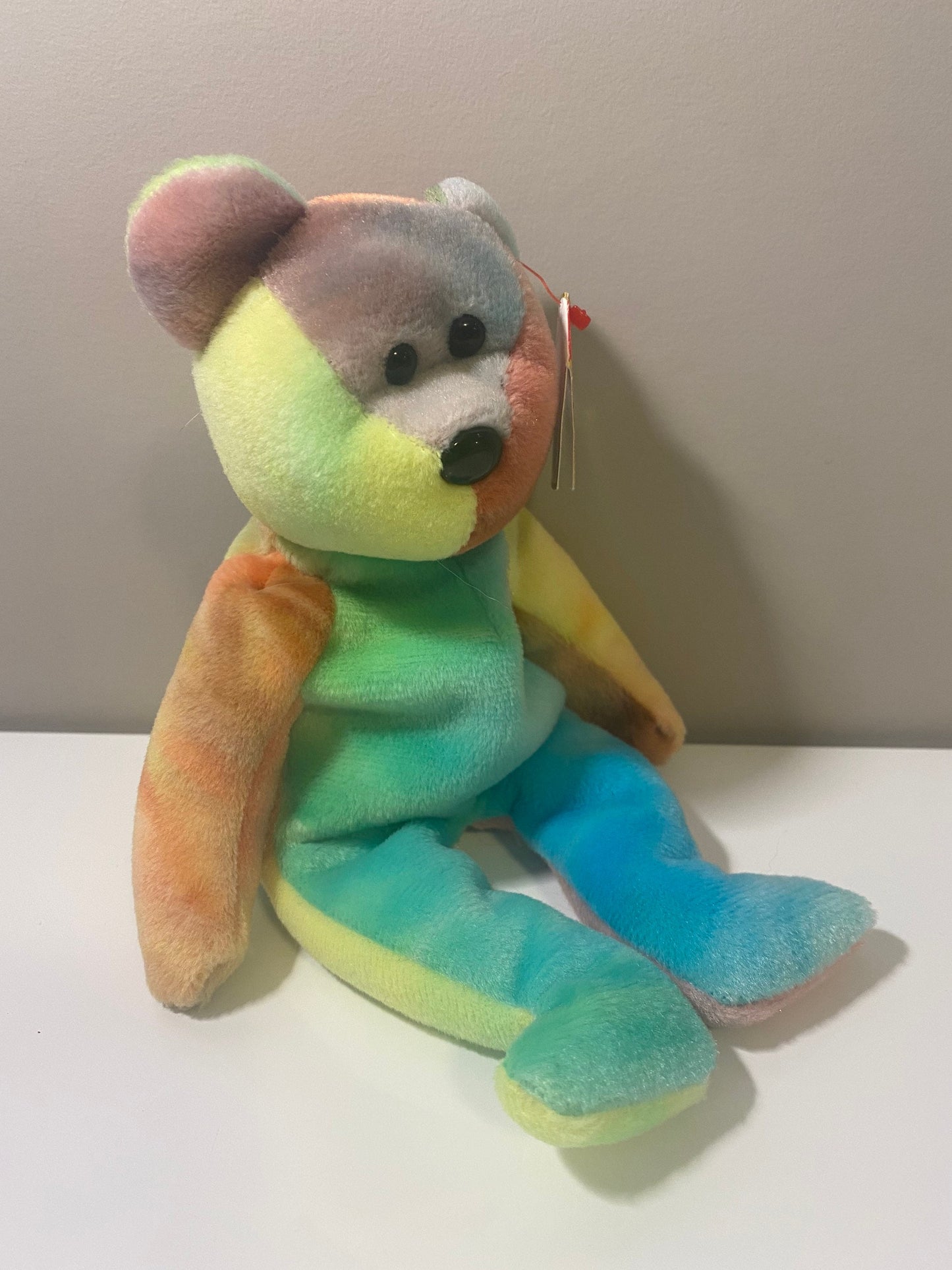 Ty Beanie Baby “Peace” the Tie-Dye Bear - Unique and 1 of a Kind Bear (8.5 inch)