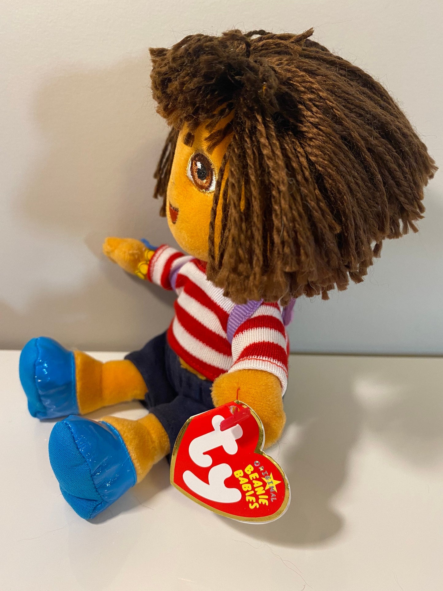 Ty Beanie Baby “Dora” the Dora Explorer Doll  *France edition* Greetings from France: BONJOUR! (7.5 inch)