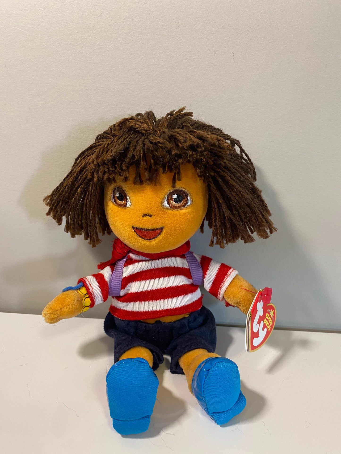 Ty Beanie Baby “Dora” the Dora Explorer Doll  *France edition* Greetings from France: BONJOUR! (7.5 inch)