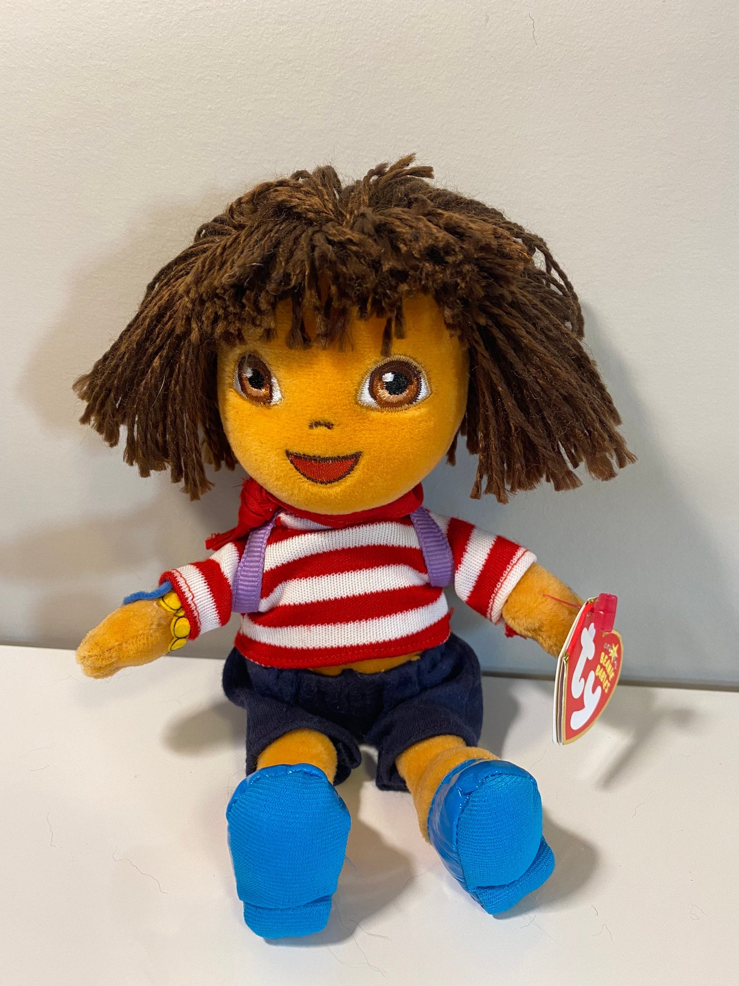 Ty Beanie Baby “Dora” the Dora Explorer Doll  *France edition* Greetings from France: BONJOUR! (7.5 inch)