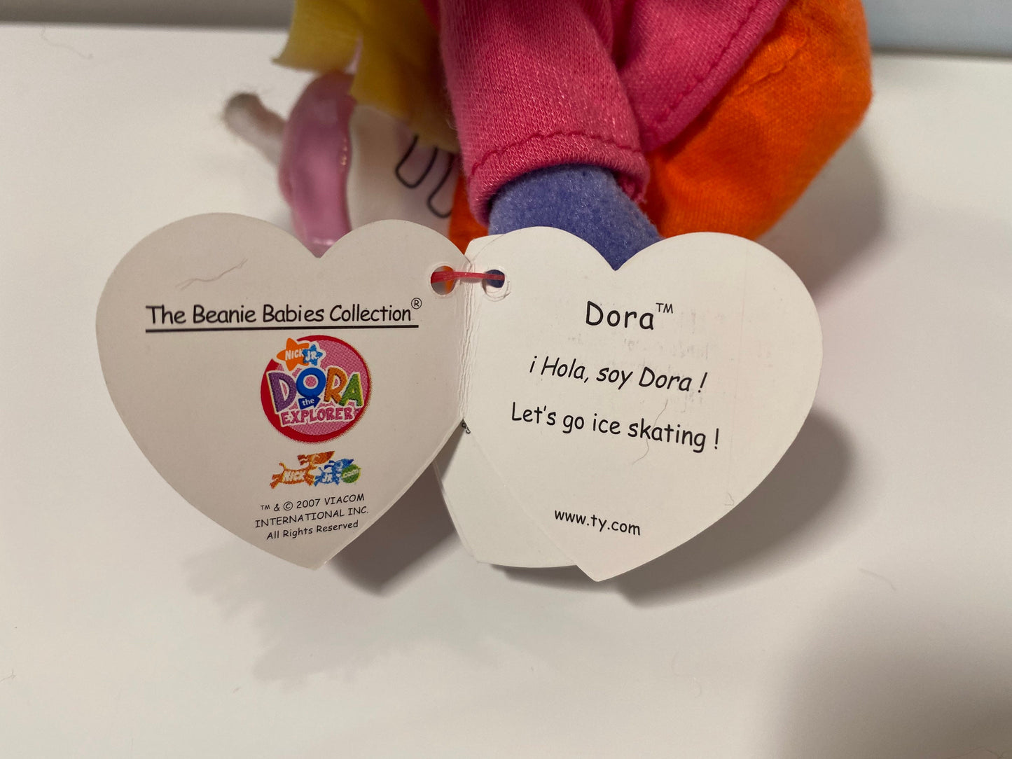 Ty Beanie Baby “Dora” the Dora the Explorer Doll  - Let’s go skating version (7 inch)