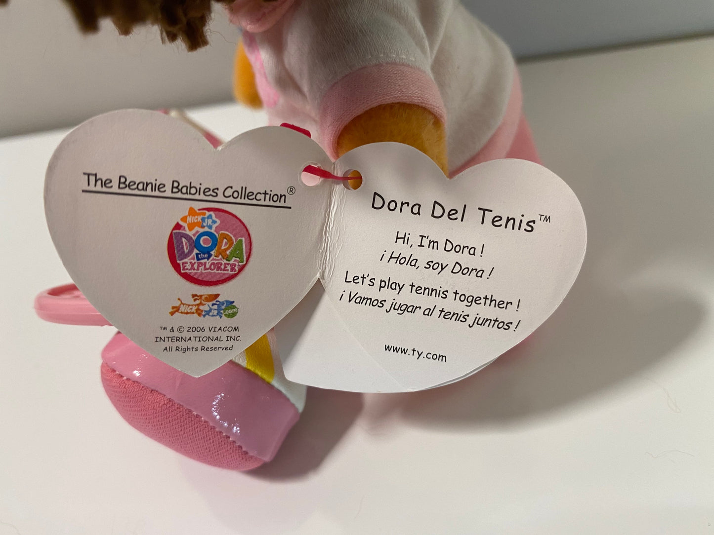 Ty Beanie Baby “Dora Del Tenis” the Dora the Explorer Doll  - Tennis Edition! (7.5 inch)