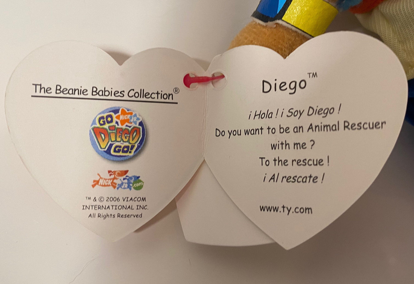 Ty Beanie Baby “Diego” from Nickelodeon’s Go Diego Go! Animal Rescue Edition *Rare* (7.5 inch)