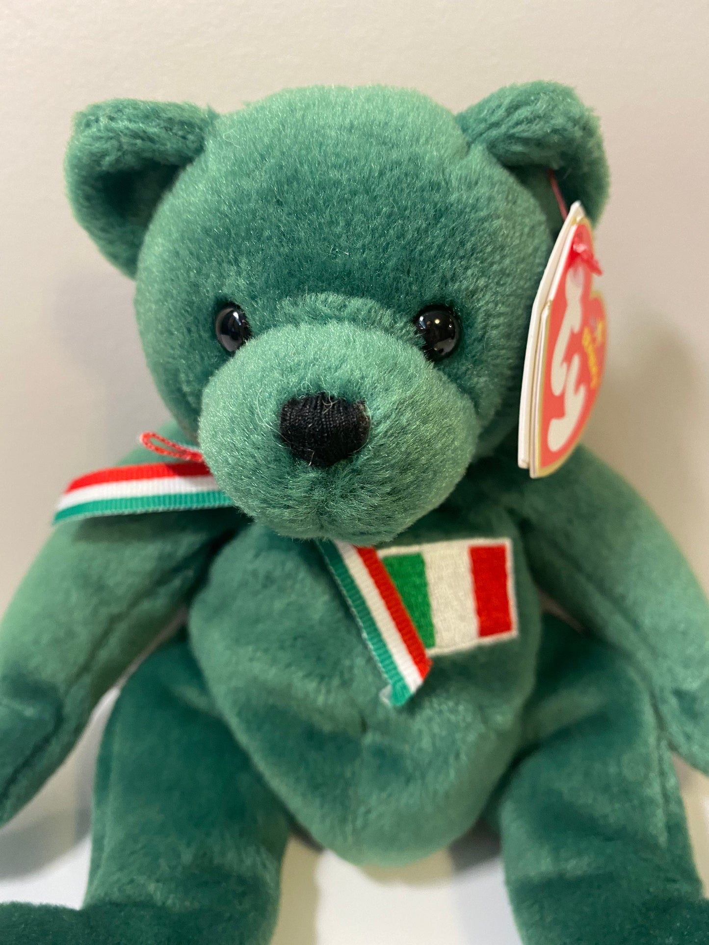 Ty Beanie Baby “Basilico” the Bear - European Exclusive (7.5 inch)