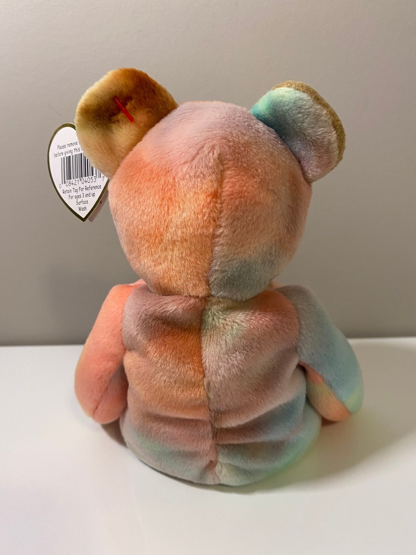 Ty Beanie Baby “Peace” the One of a Kind Tie-Dye Bear - Stamp # 112 inside Tush Tag (8.5 inch)