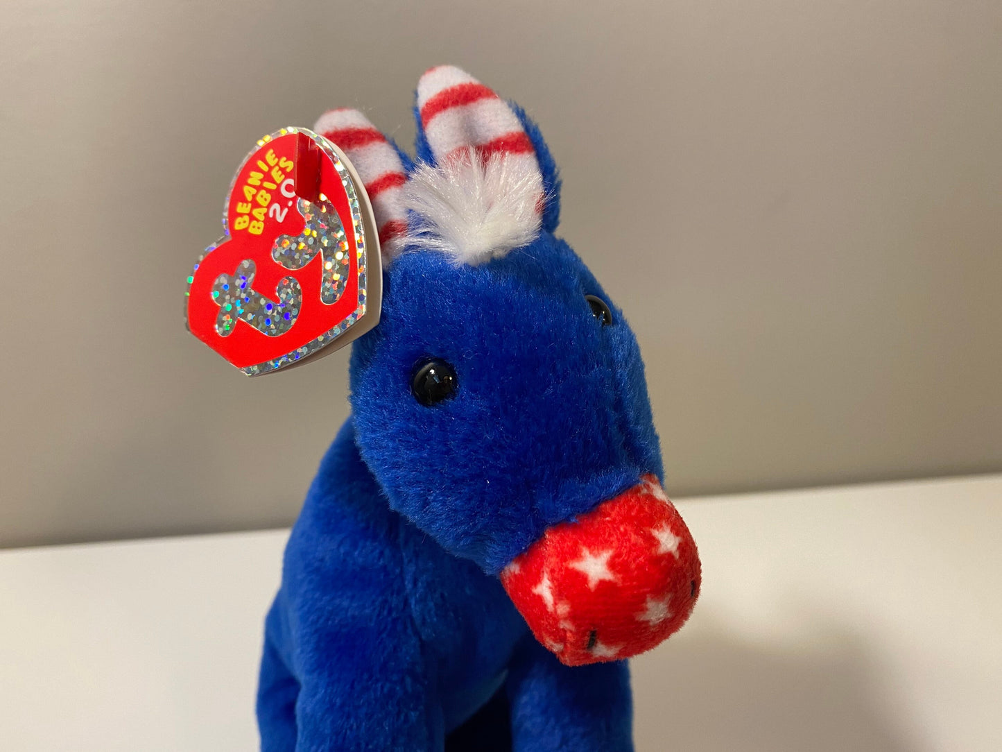 Ty Beanie Baby “Lefty” the Patriotic Donkey! (6 inch)