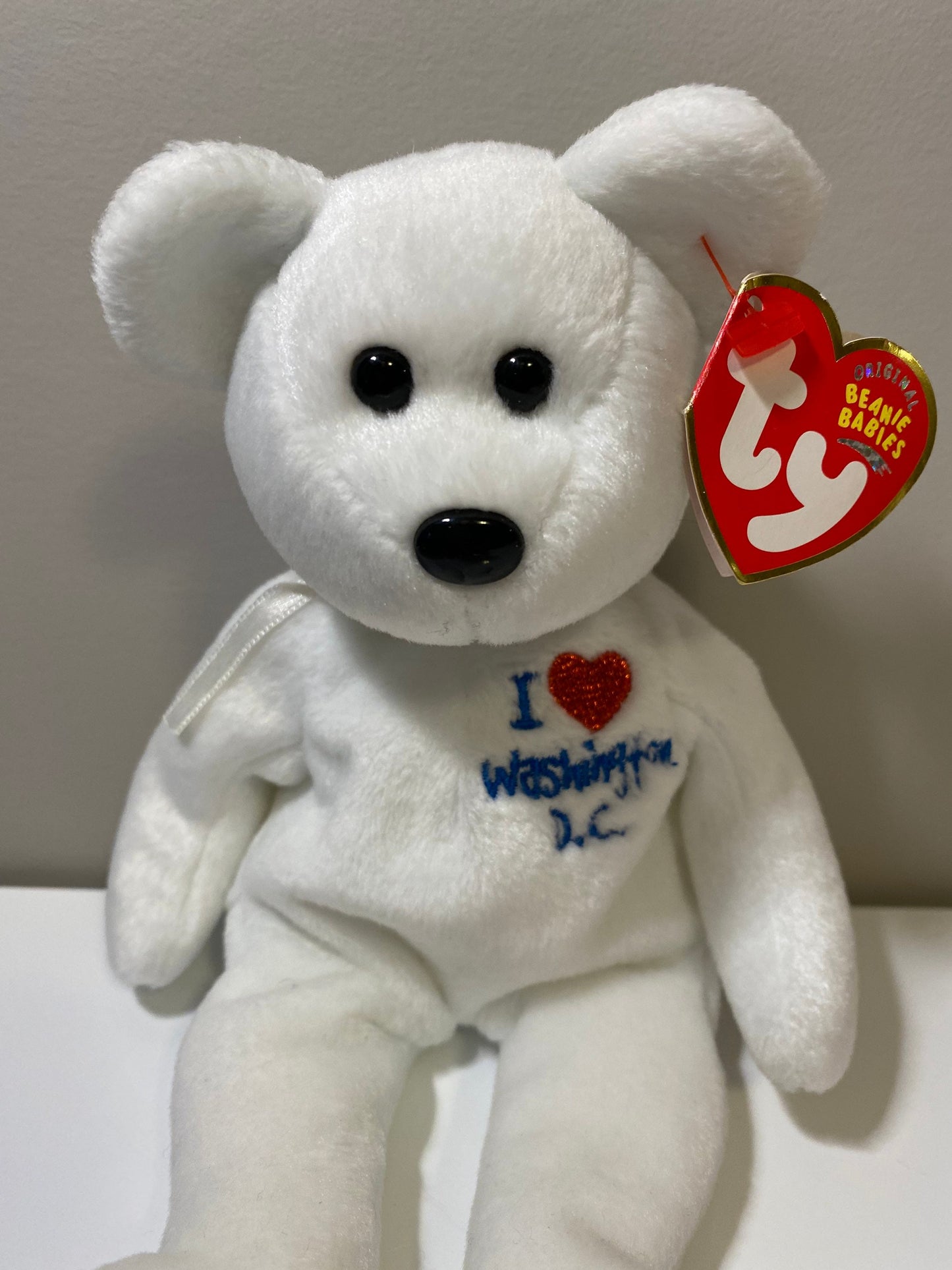 Ty Beanie Baby “Washington D.C.” the I Love Washington D.C. State Bear - Show Exclusive (8.5 inch)